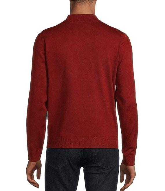 Murano Solid Performance Textured Long Sleeve Mock Neck Sweater Product Image