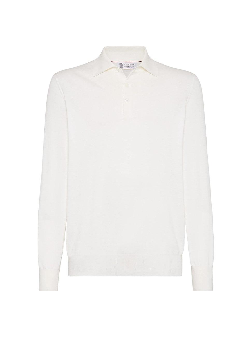 Mens Cotton Lightweight Polo Style Sweater Product Image