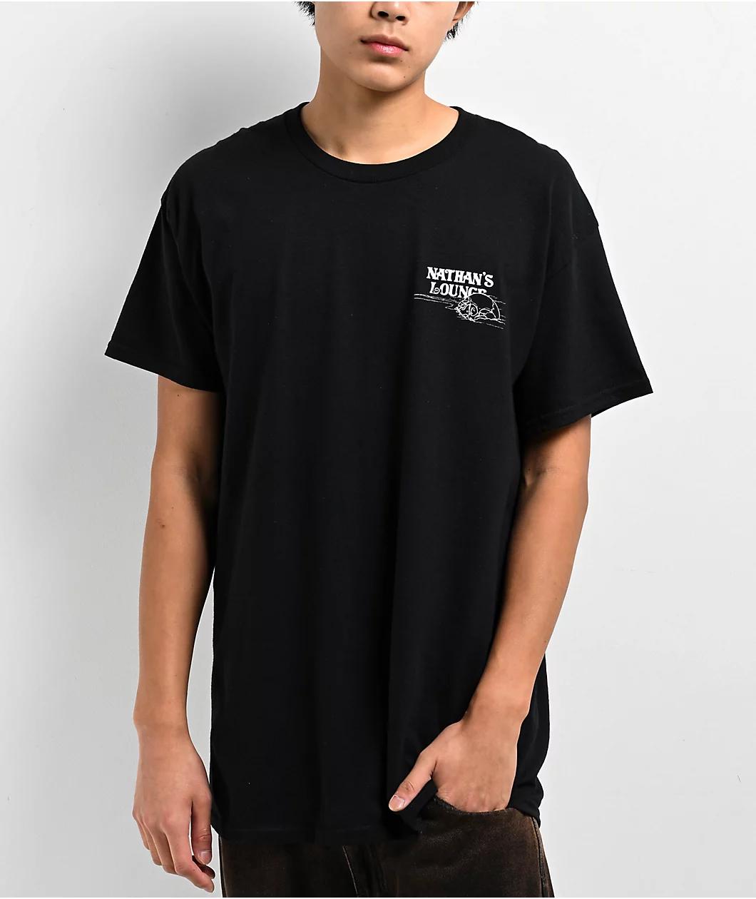 Nathans Lounge Our Freedoms Like Spiderwebs Black T-Shirt Product Image
