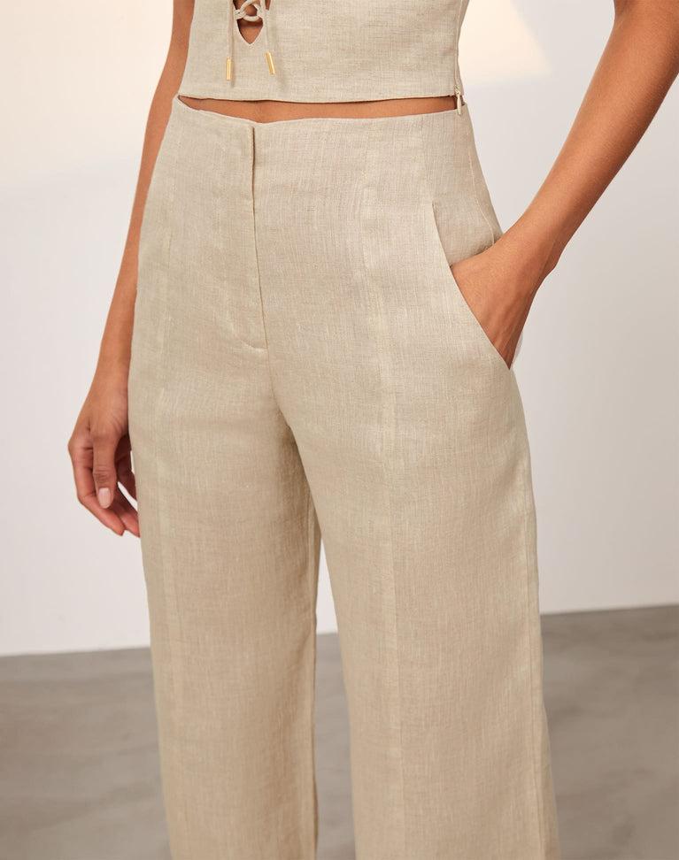 Whitney Tailored Pants - Natural Product Image