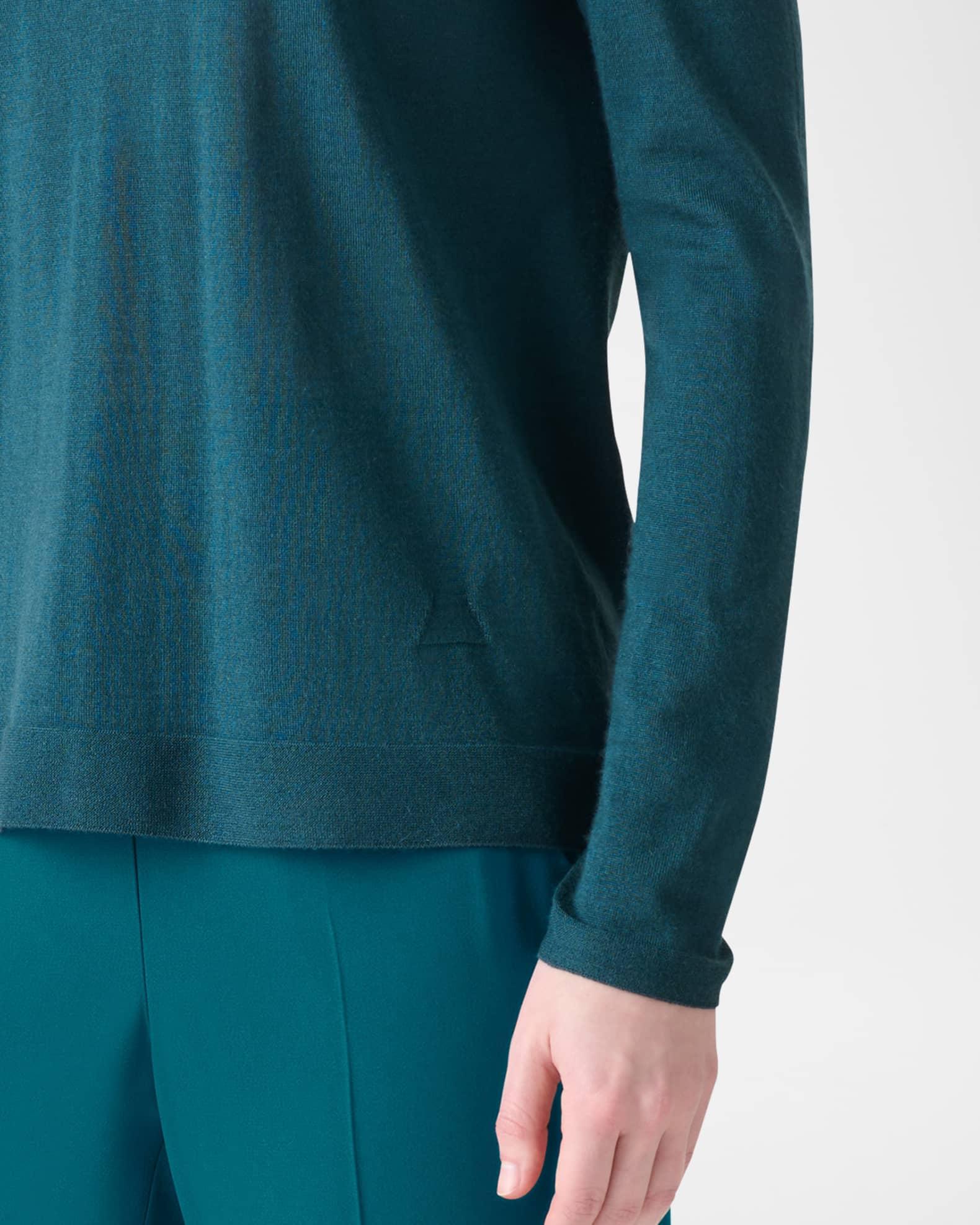 Cashmere-Silk Fine Gauge Seamless Knit Sweater Product Image