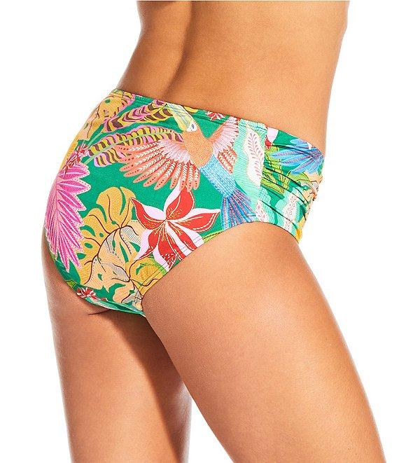 Gibson & Latimer Jungle Life Side Shirred Mid Rise Swim Bottom Product Image