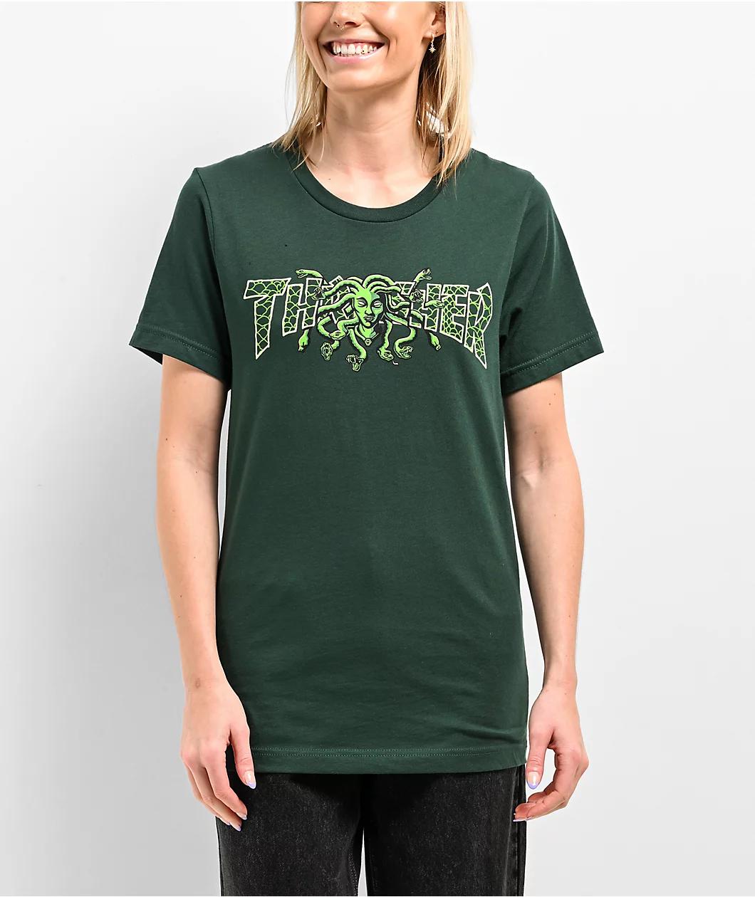 Thrasher Medusa Green T-Shirt Product Image