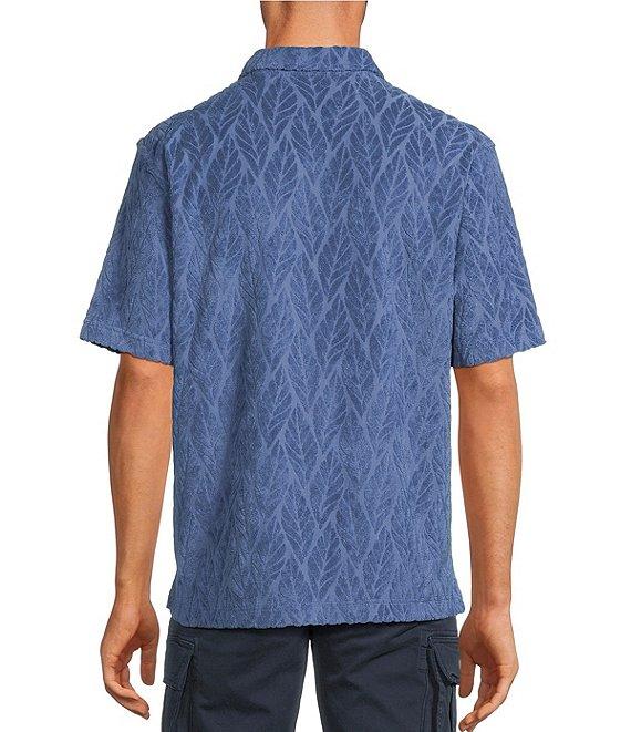 Roundtree & Yorke Short Sleeve Jacquard Terry Polo Shirt Product Image