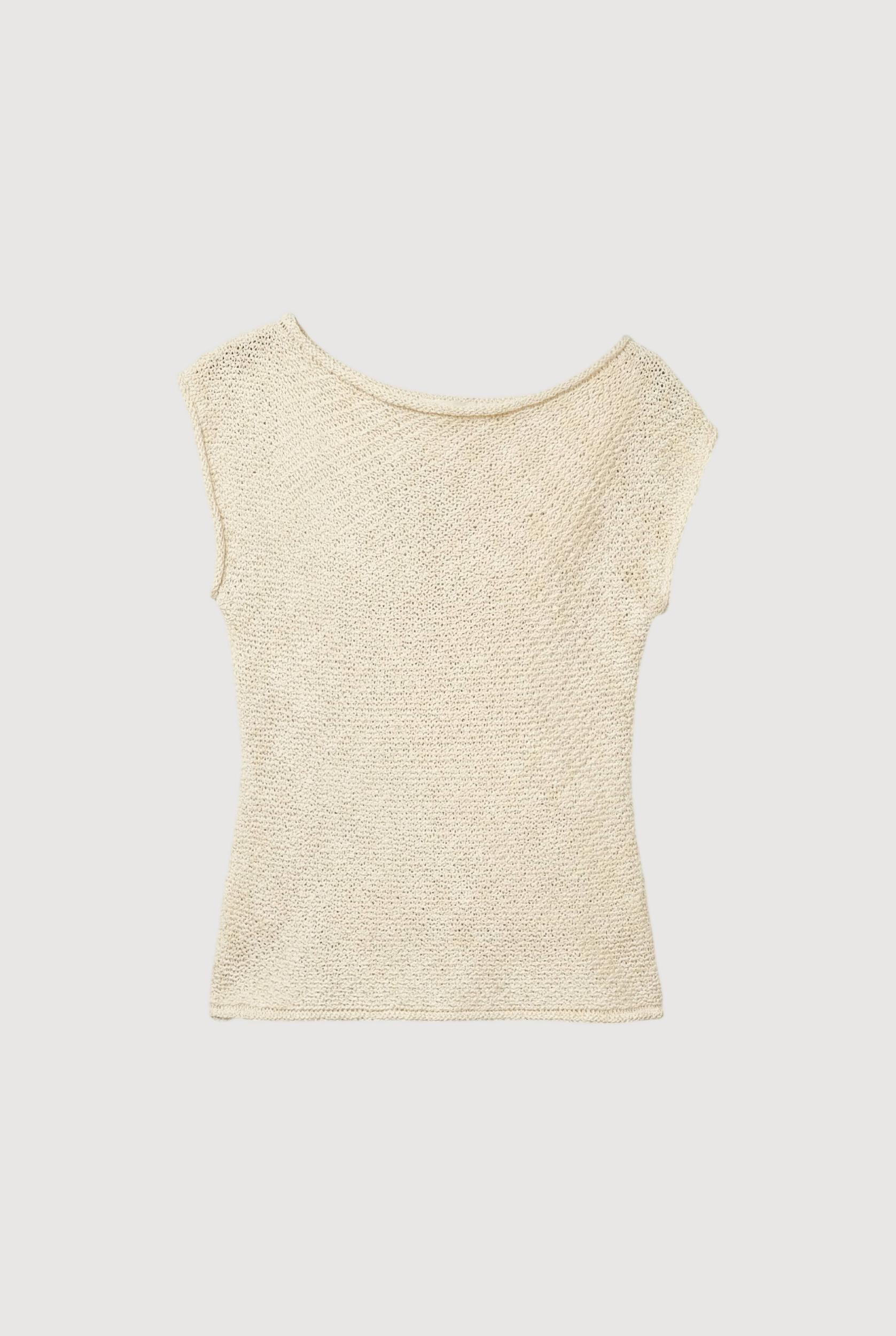 Chisa Textured Off-Shoulder Knit Top Product Image