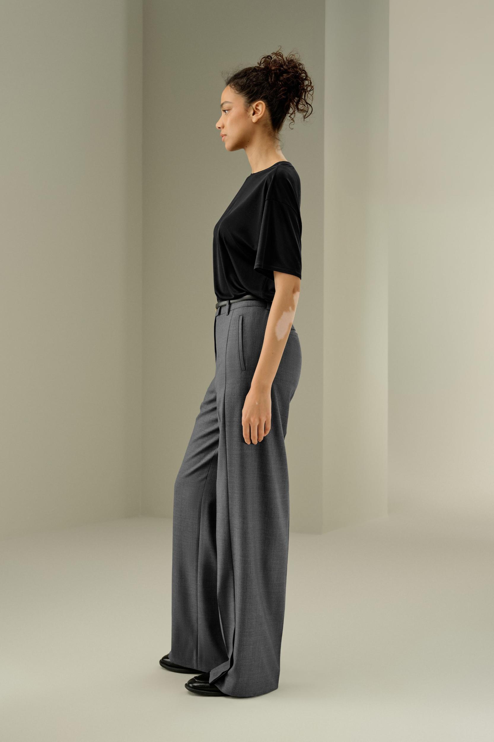 LILYSILK Women'S Wool Slacks - Black Wool Silk Blend - Ultimate Luxury Machine Washable Trousers 16 Product Image