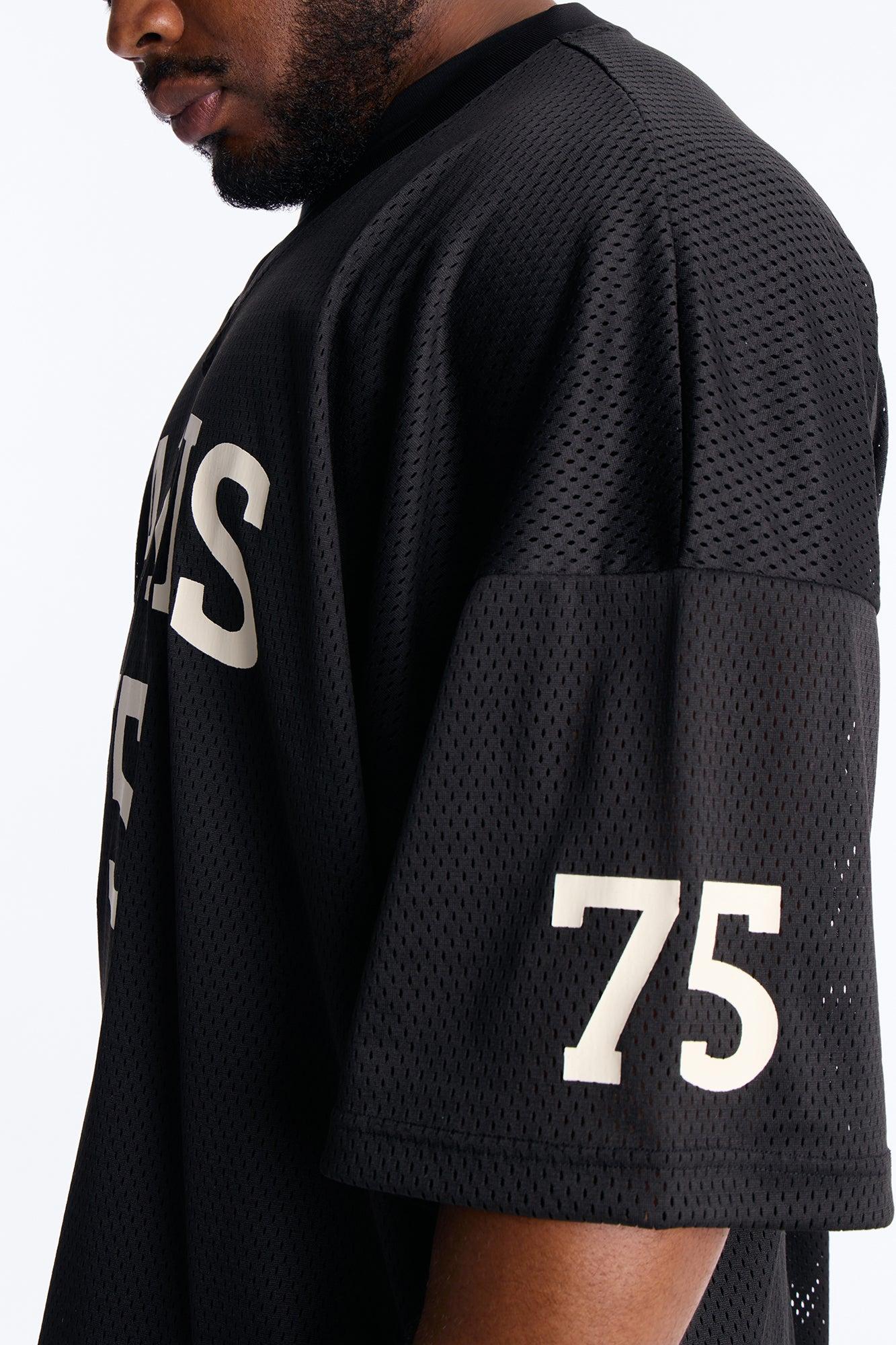 Jersey Fit Paris 75 V-Neck Shirt - Black Male Product Image