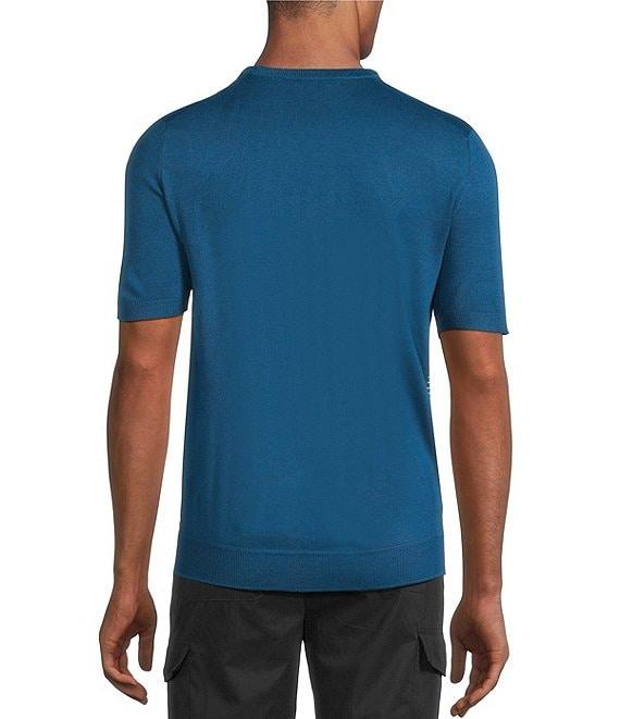 Murano Interdimensional Collection Open Knit Short Sleeve Crew Neck Knit Sweater Product Image