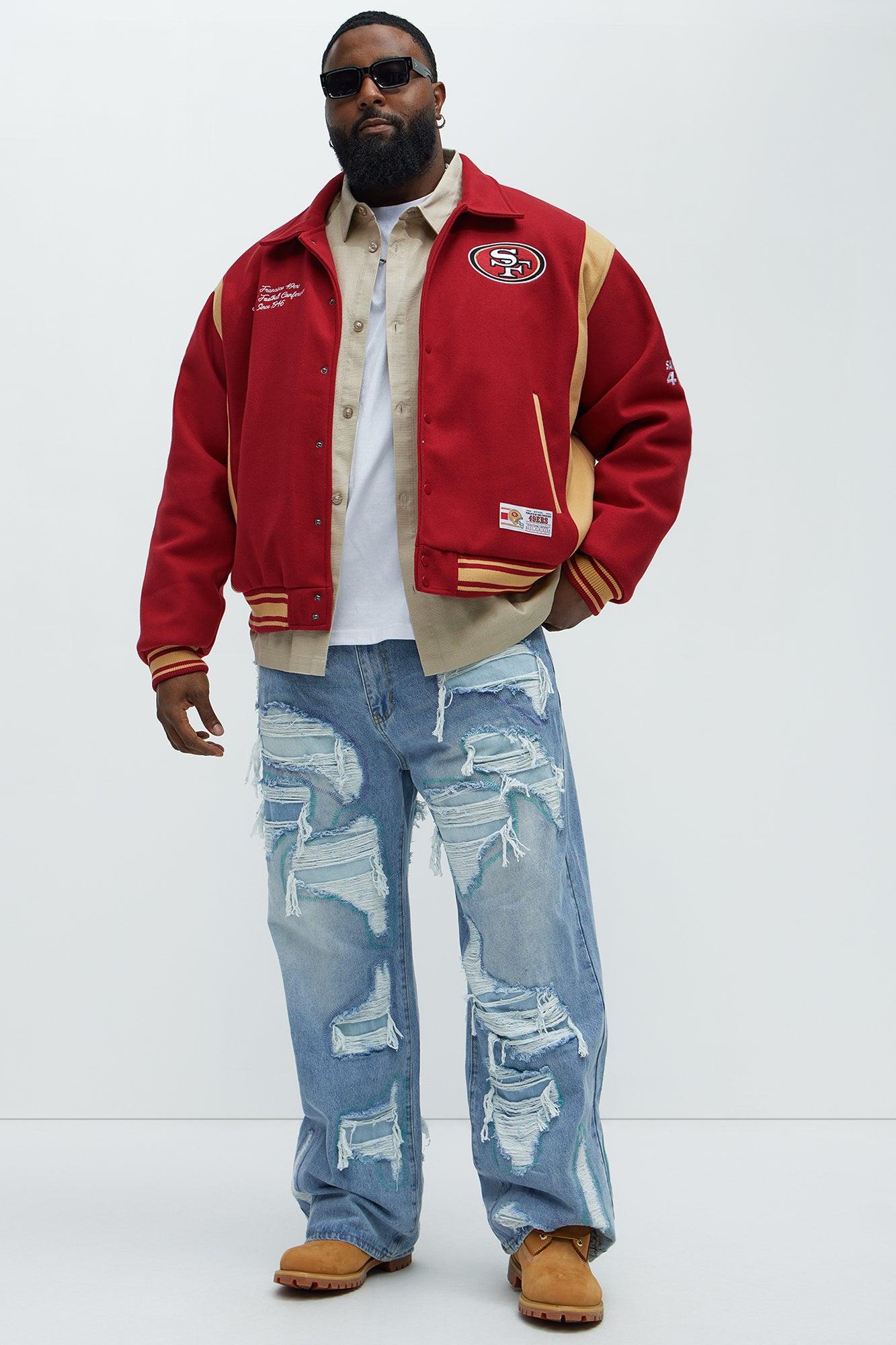 49ers Air Supremacy Jacket - Gold/Red Male Product Image