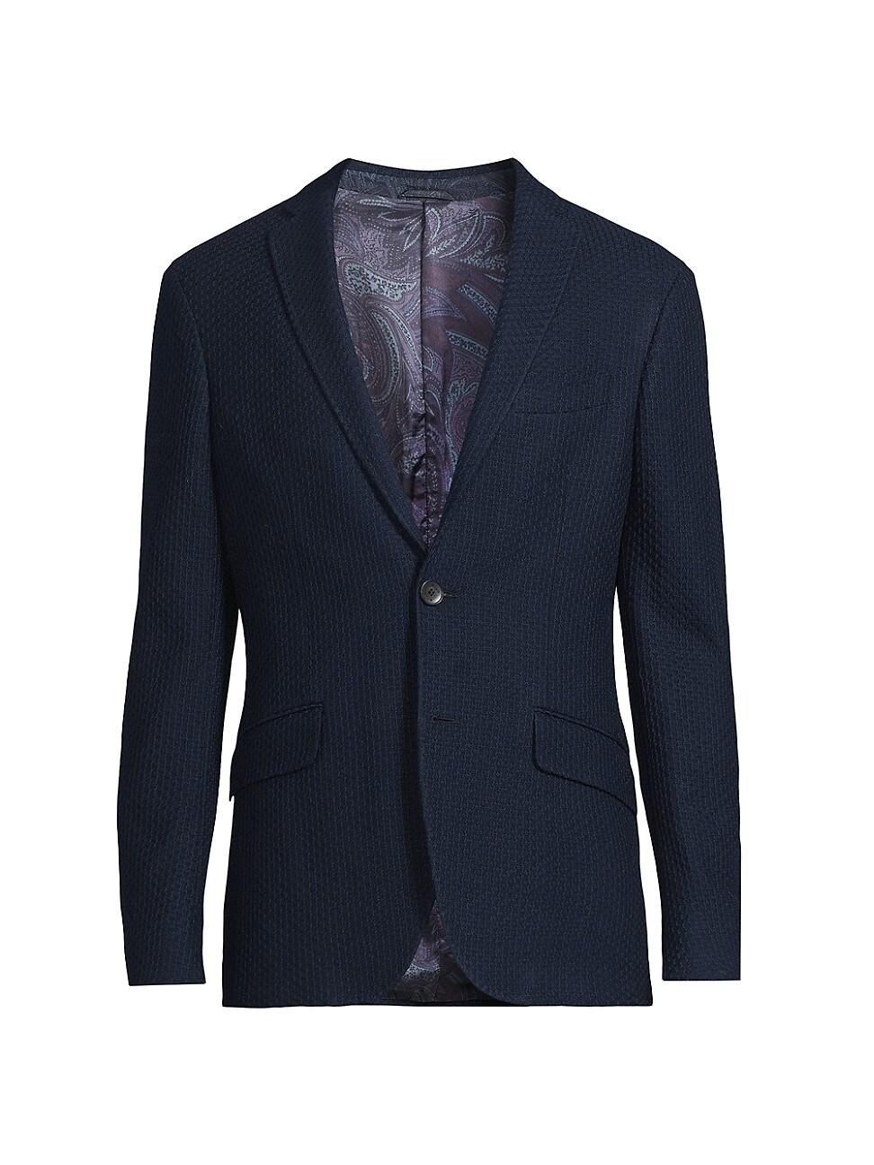 Mens Basic Textured Blazer Product Image