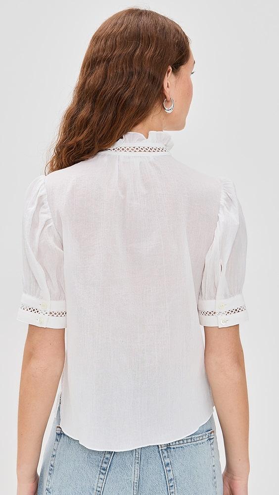 FRAME The Ruffle Collar Top | Shopbop Product Image