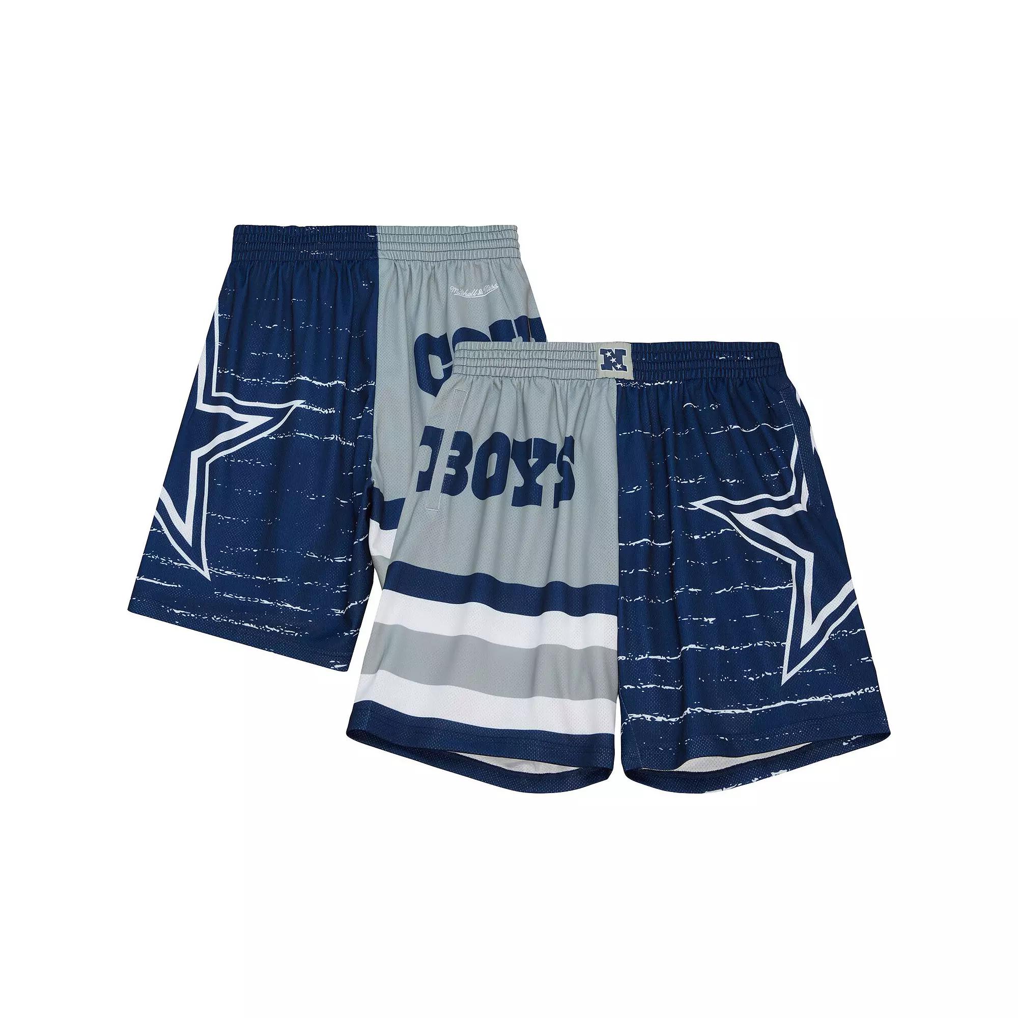 Men's Mitchell & Ness Gray Dallas Cowboys Jumbotron 3.0 Shorts, Size: Large, Grey Product Image