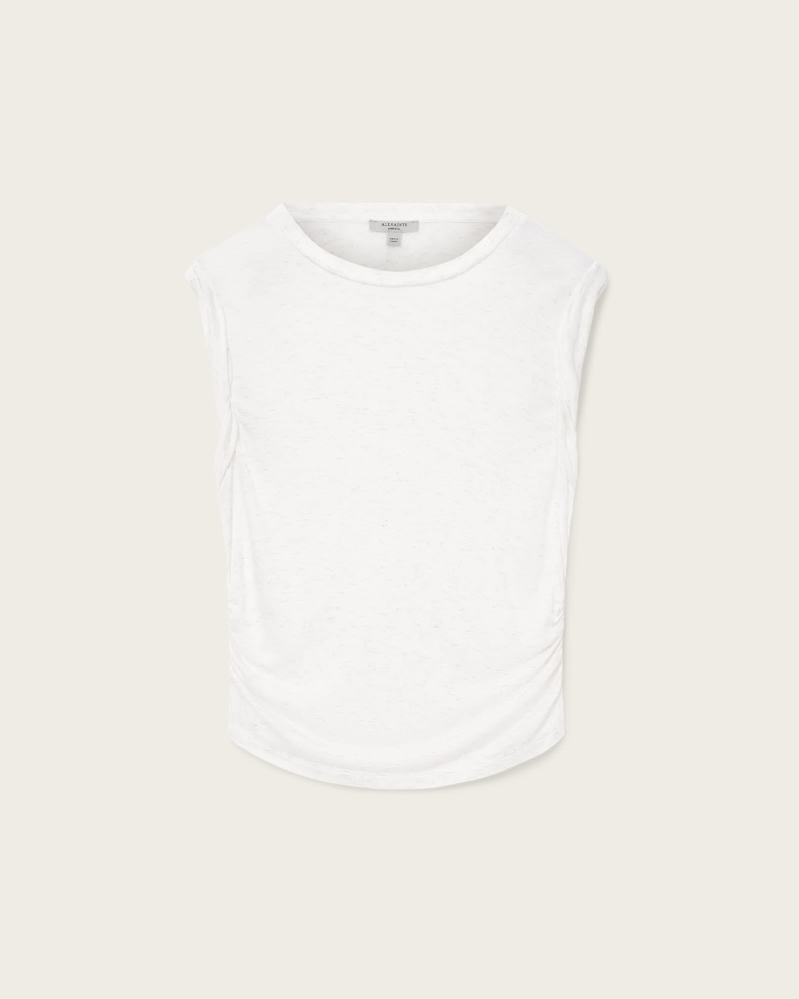West Shimmer Tank Top STONE WHITE | ALLSAINTS US Product Image