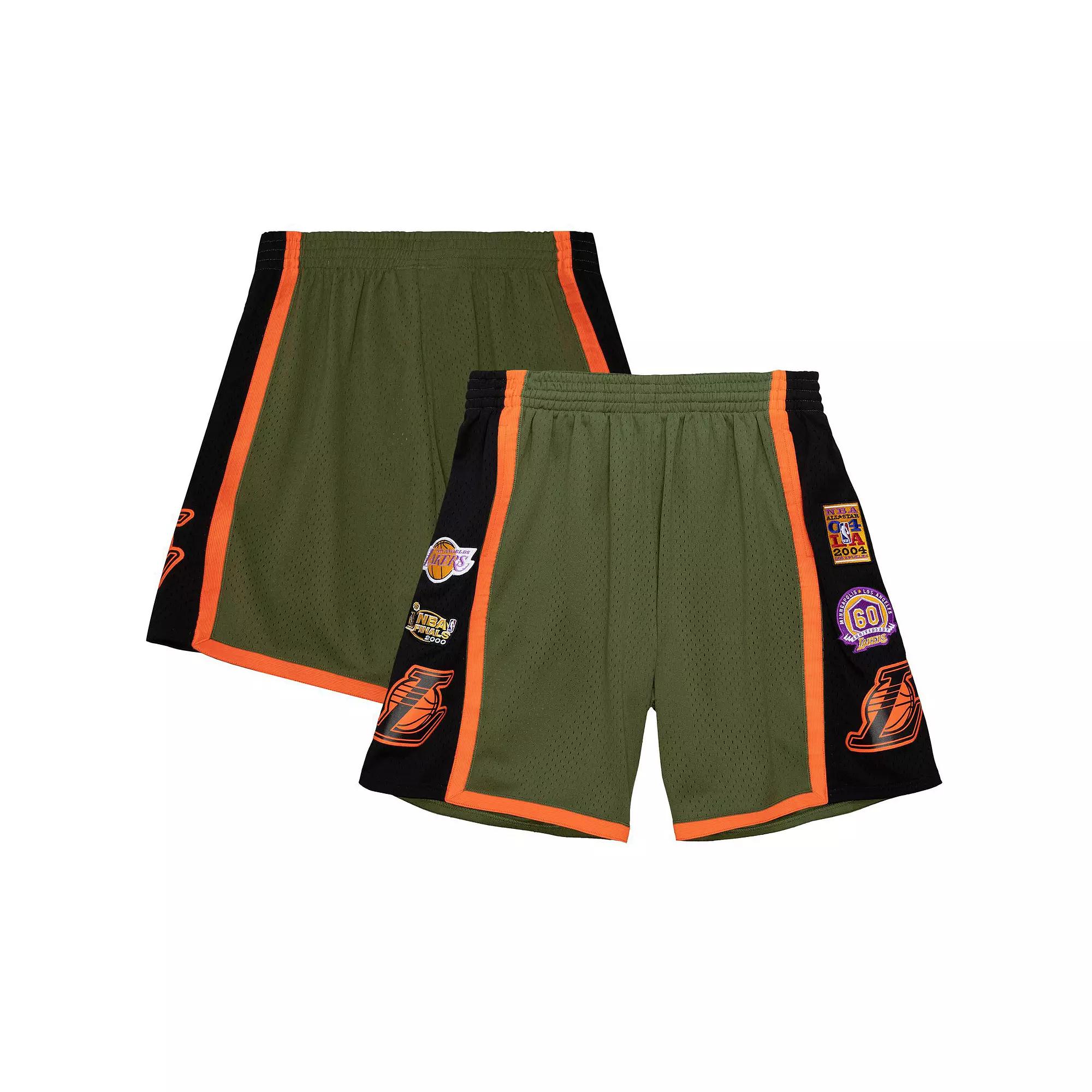 Men's Mitchell & Ness  Green Los Angeles Lakers 2009-10 Hardwood Classics Flight Swingman Shorts, Size: Large Product Image
