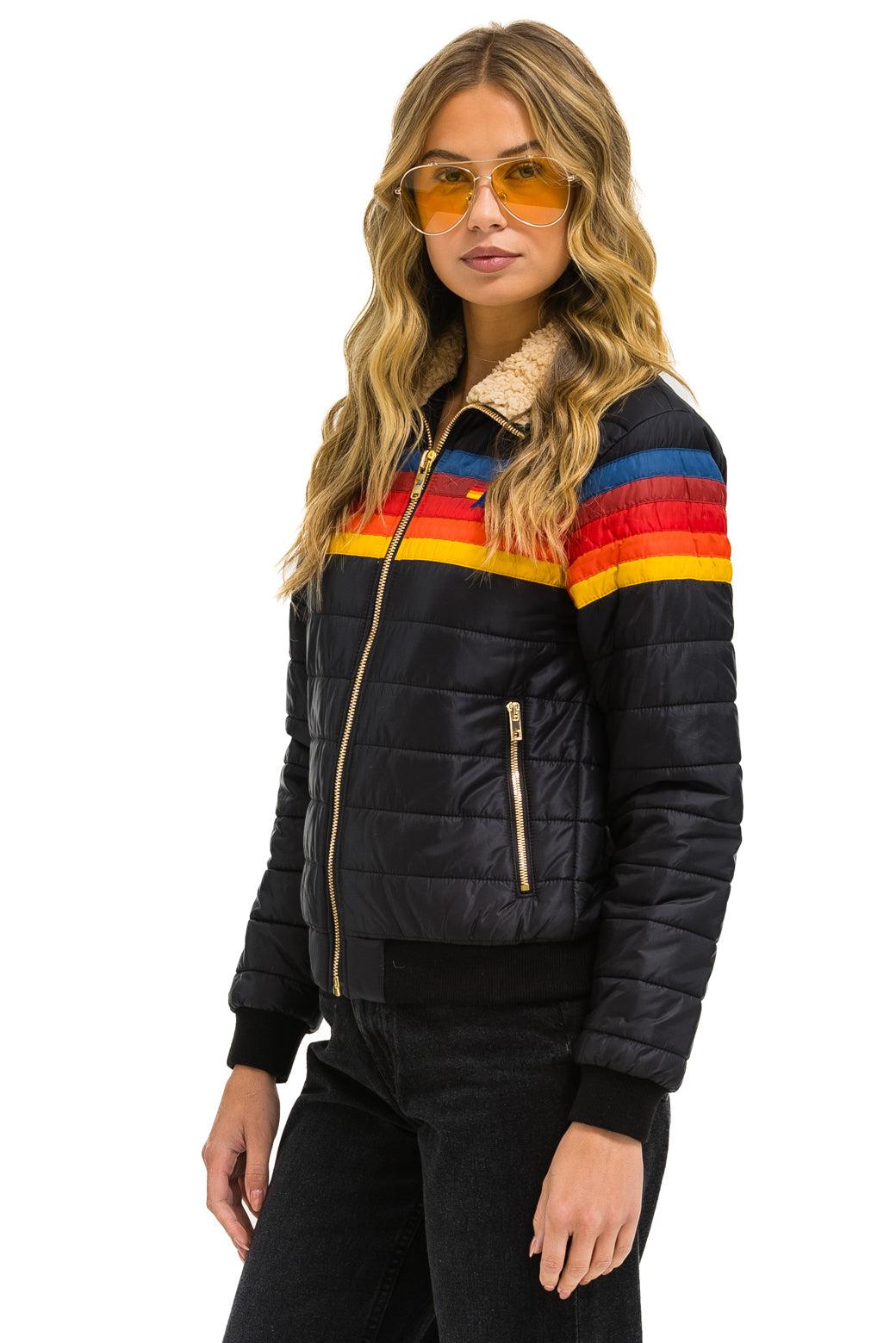 5 STRIPE JACKET -  BLACK Female Product Image