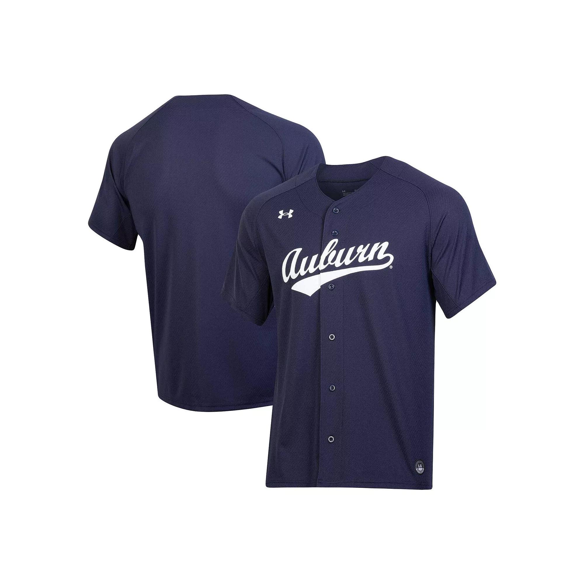 Men's Under Armour Navy Auburn Tigers Replica Baseball Jersey,  Product Image