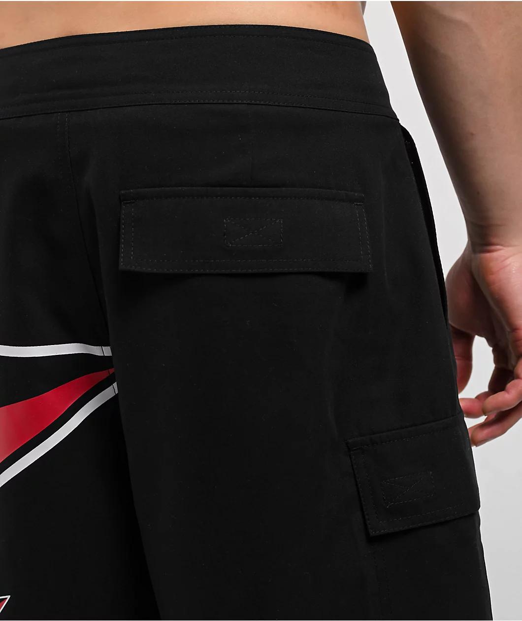 Empyre Rail Star Black Cargo Board Shorts Product Image