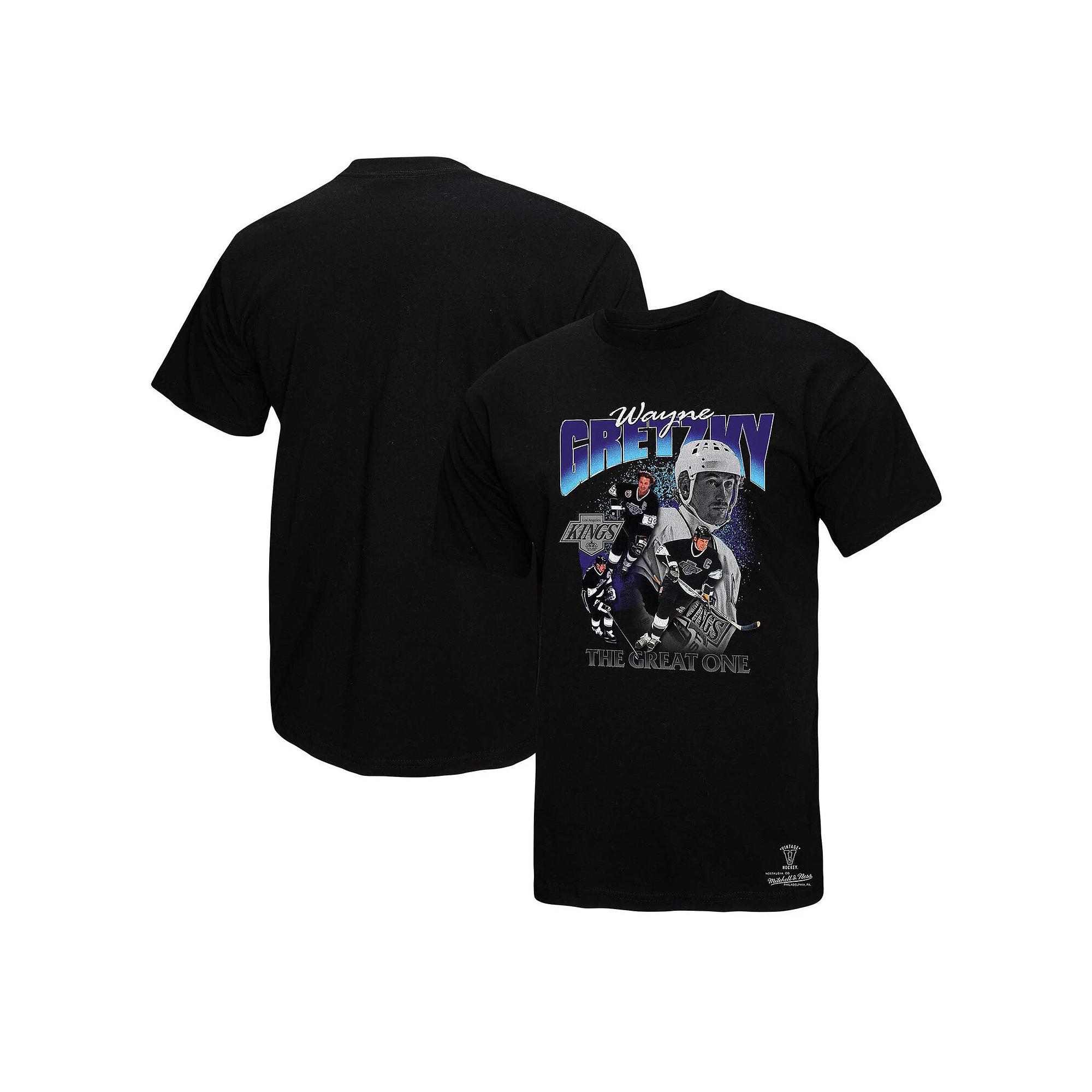 Men's Mitchell & Ness Wayne Gretzky Black Los Angeles Kings Player Collage T-Shirt,  Product Image