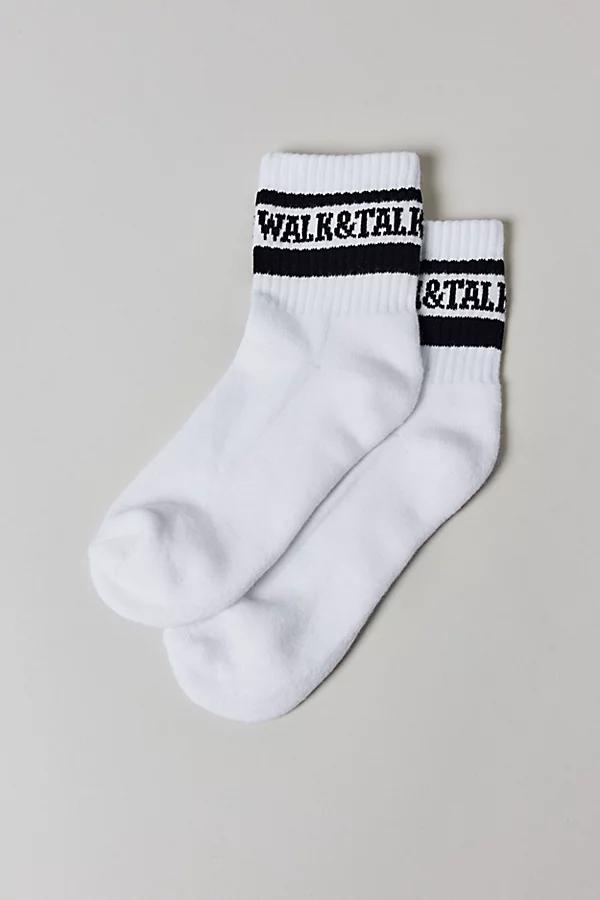 Alana Striped Athletic Quarter Crew Sock Womens at Urban Outfitters Product Image
