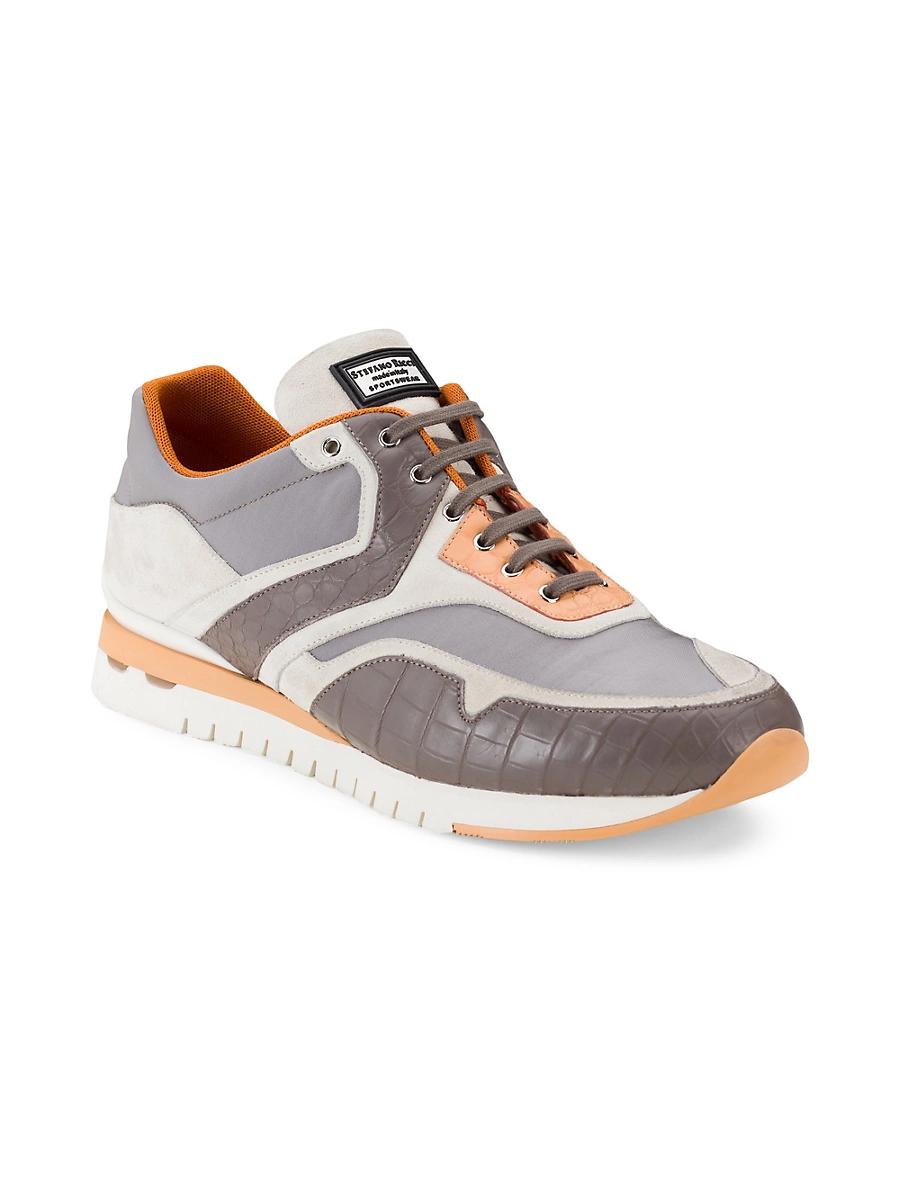 Mens Crocodile Leather Sneakers Product Image