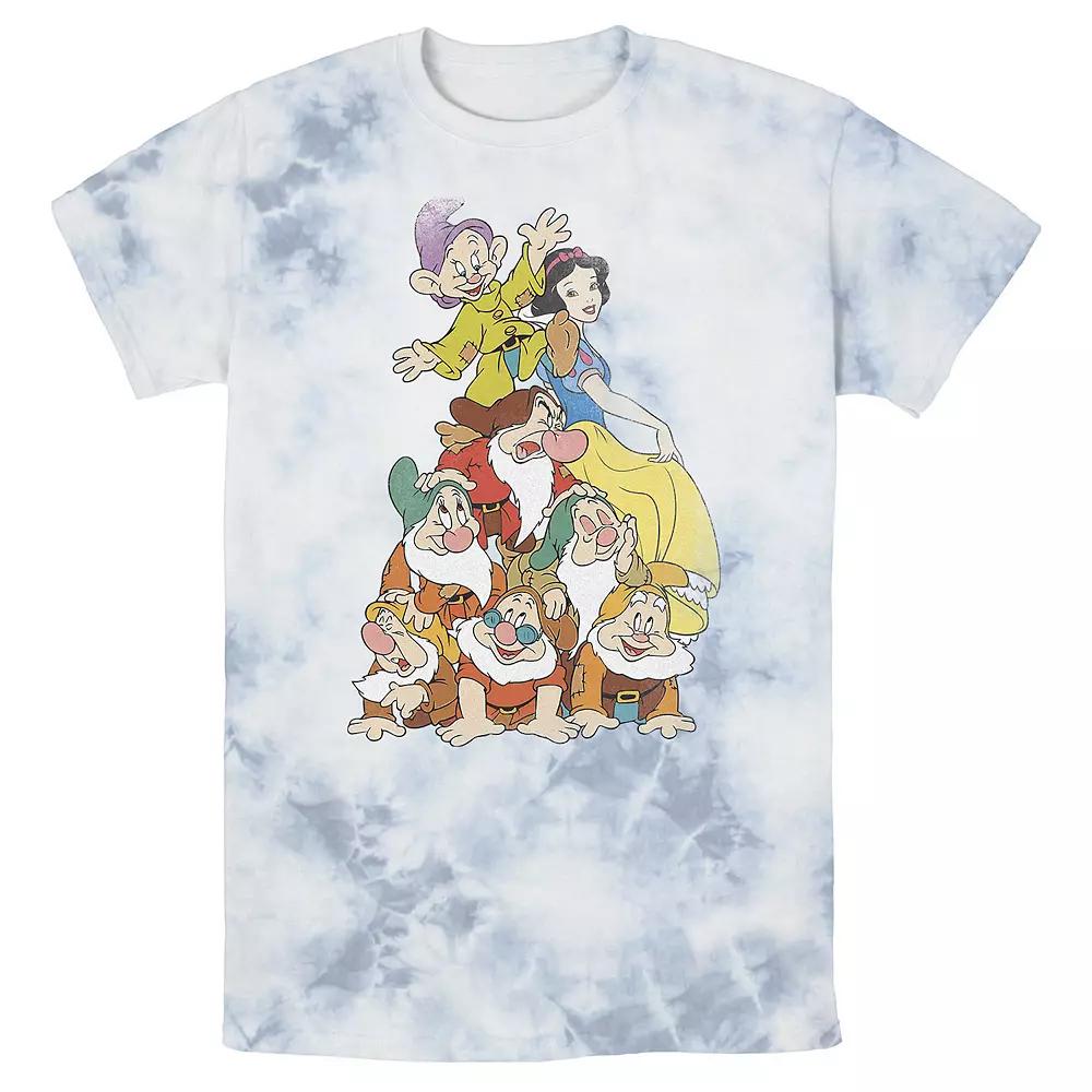 Men's Disney Snow White Seven Dwarf Stack Bomabrd Wash Tee,  Product Image