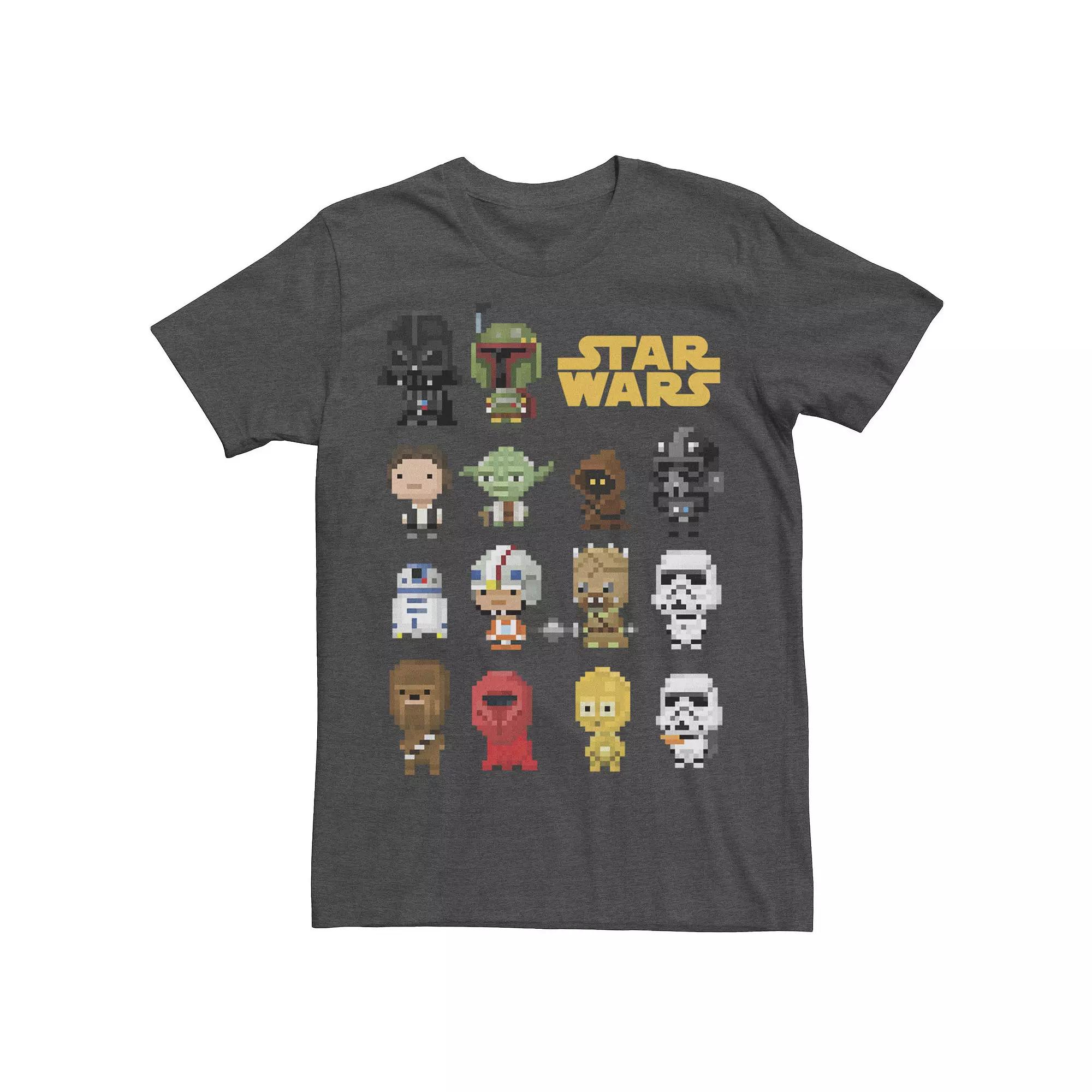 Men's Star Wars Heroes Villains 8-Bit Pixel Sprites Tee,  Product Image