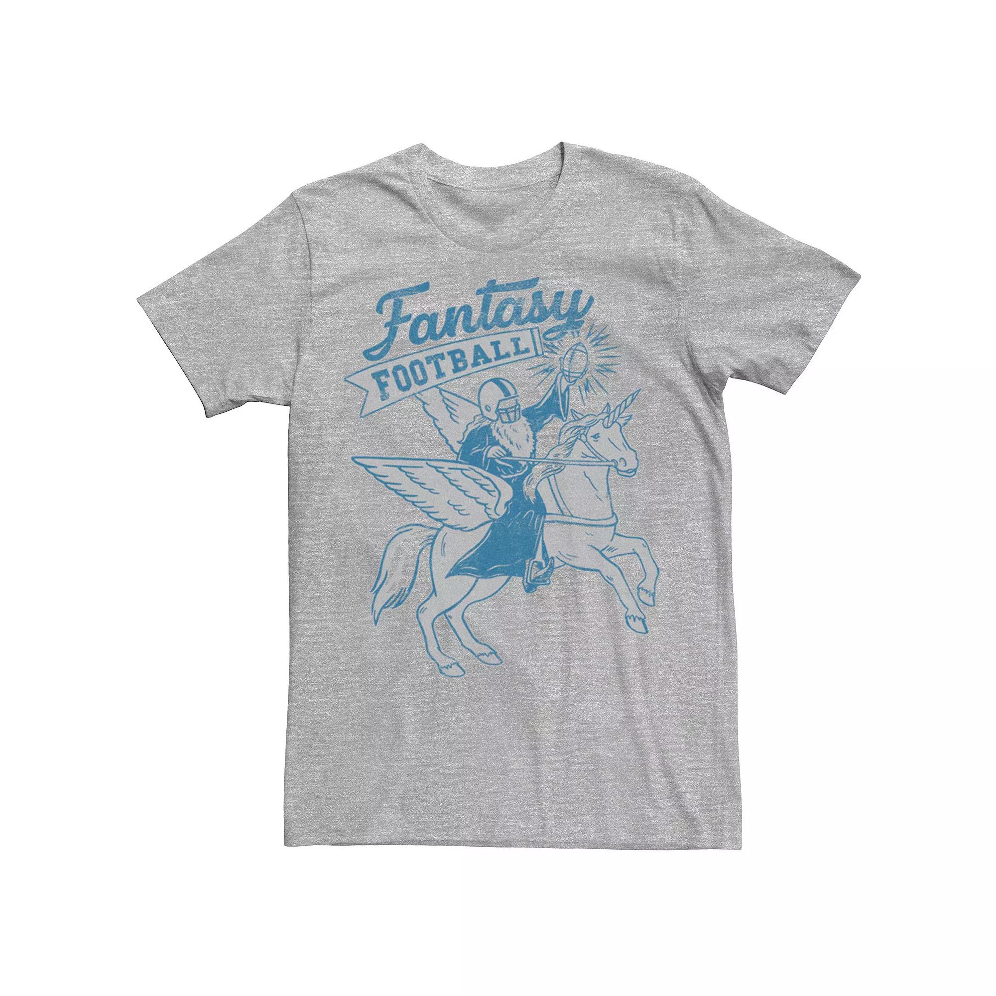 Mens Fantasy Football Wizard Tee Athletic Grey Product Image