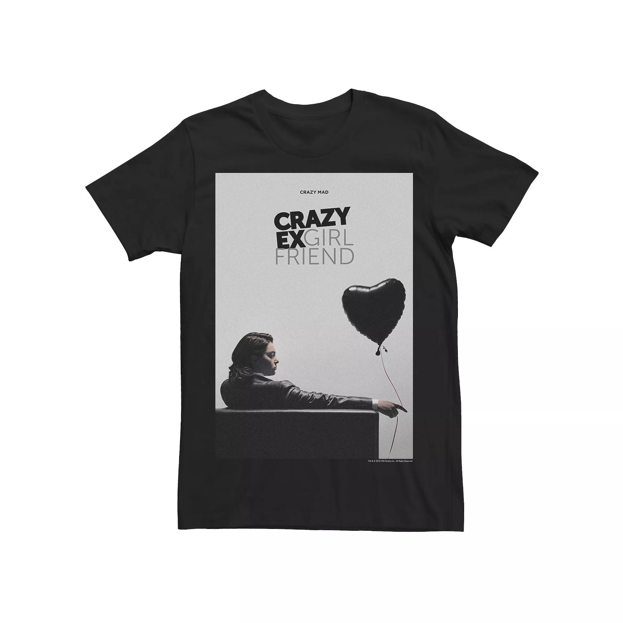 Men's Crazy Ex Girlfriend Black Balloon Poster Tee, Size: 3XL Product Image