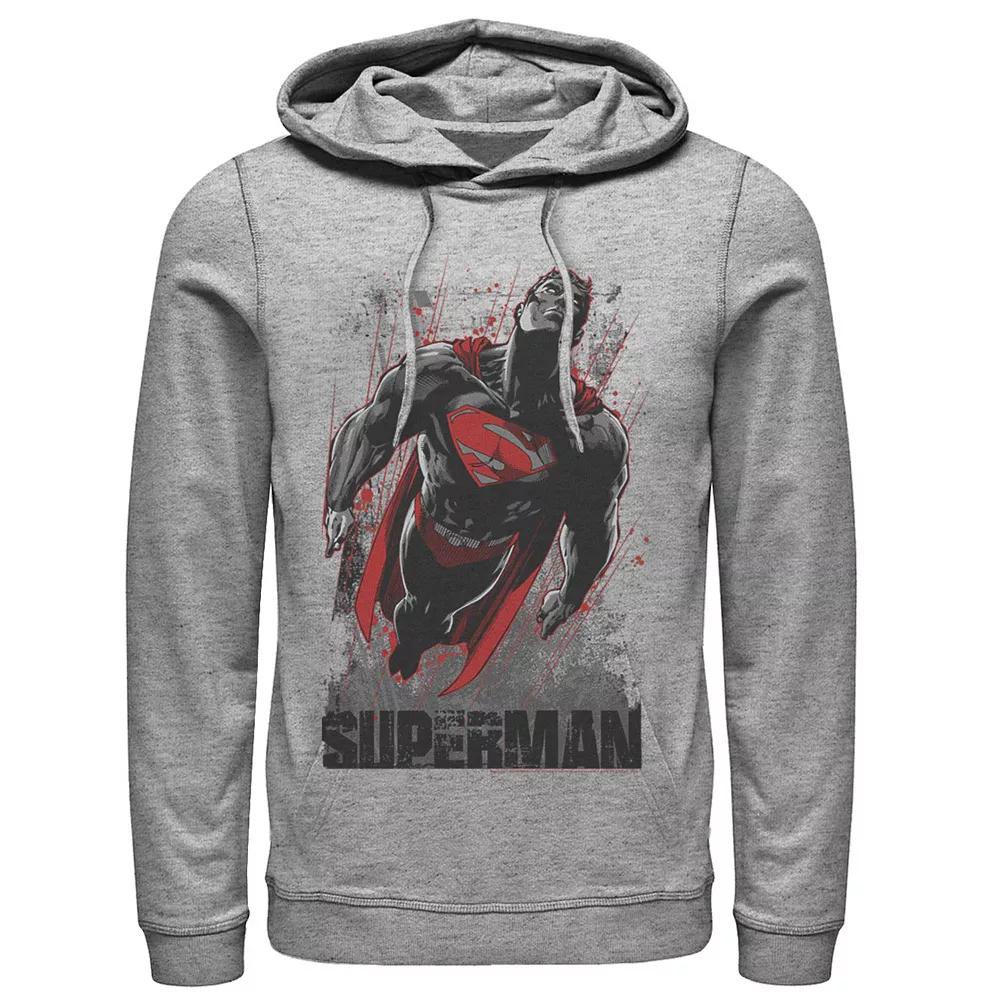 Men's DC Comics Superman Guardian Of Earth Hoodie, Size: Small, Athletic Grey Product Image
