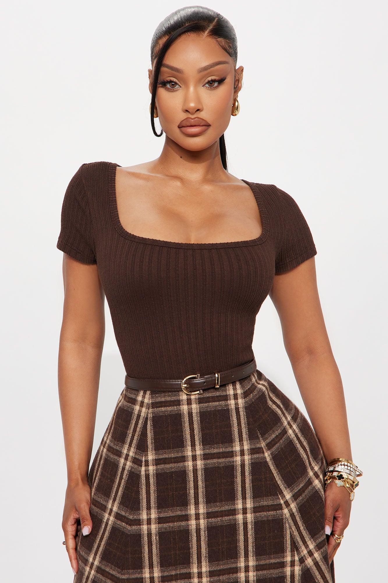 Daphne Plaid Belted Maxi Dress - Brown/combo Female Product Image