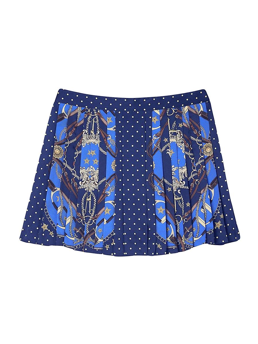Womens Patterned Silk Skort Product Image