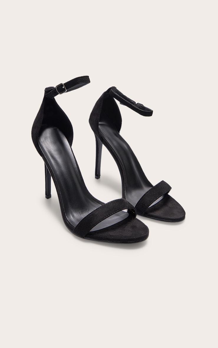 Clover Black Strap Heeled Sandals Product Image