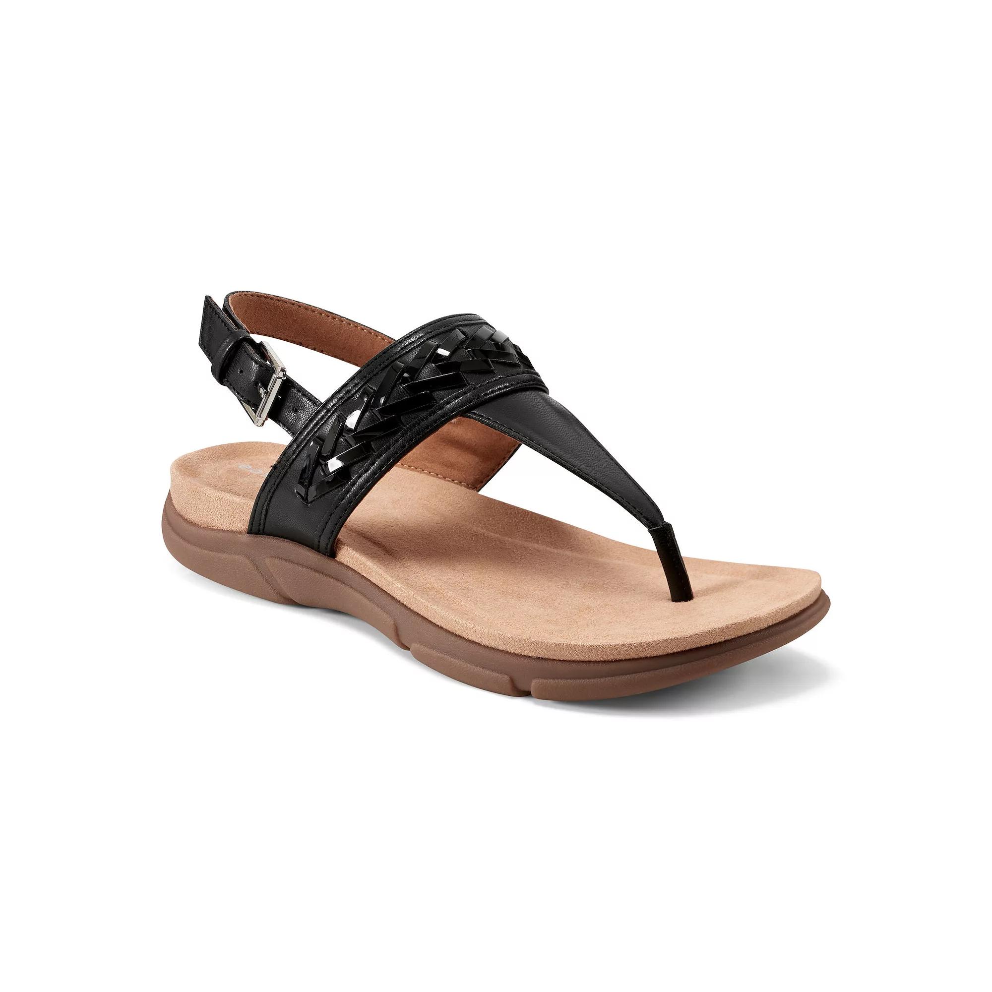 Easy Spirit Monte Women's Slingback Thong Sandals, Size: 9.5, Black Smo Black Product Image