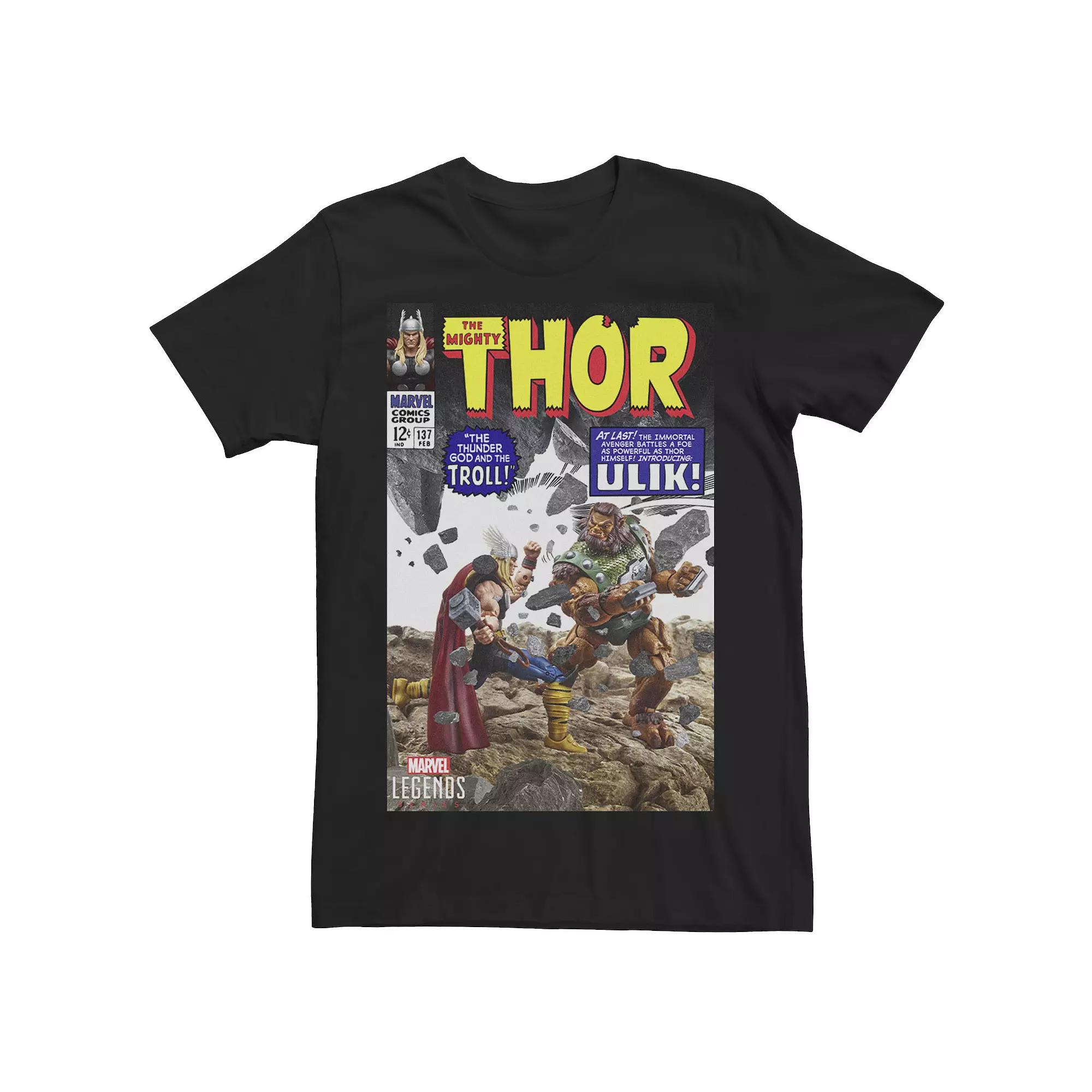 Men's Marvel Legends Series Thor VS Olik Troll Comic Cover Tee,  Product Image