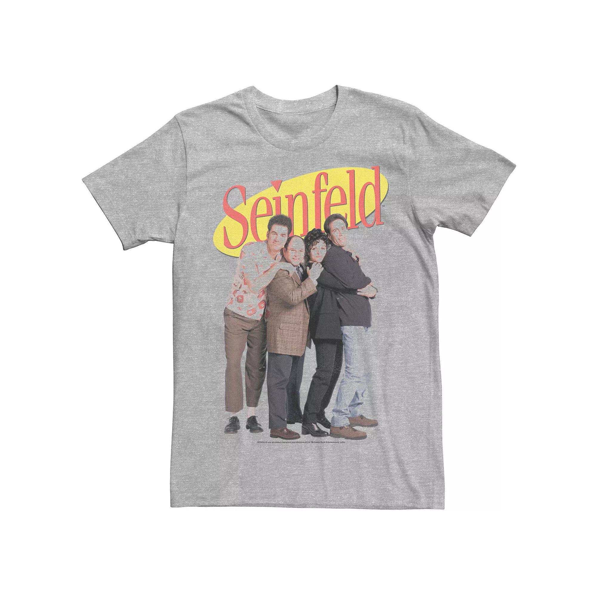 Mens Seinfeld Distressed Group Cast Logo Tee Athletic Grey Product Image