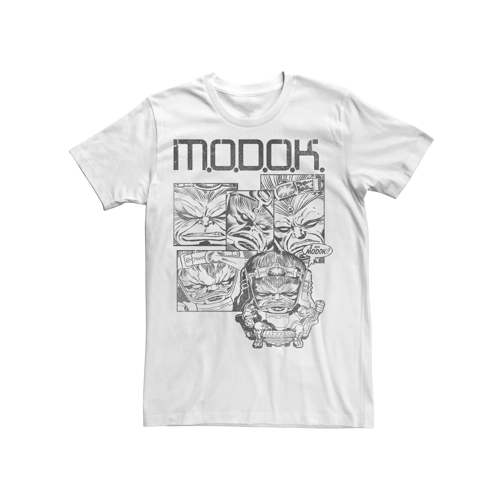 Men's Marvel MODOK Black & White Comic PaneTee,  Product Image