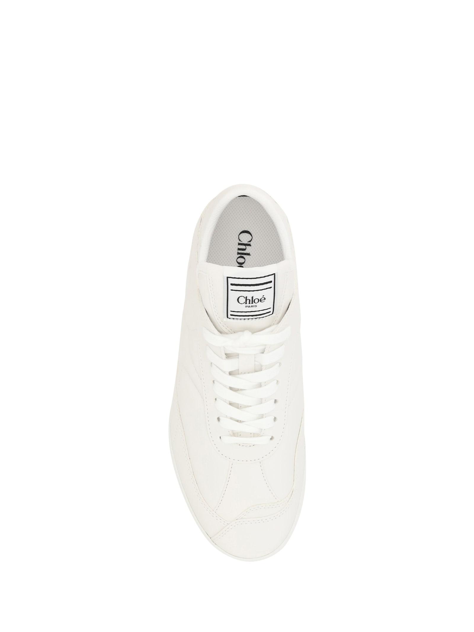 CHLOÉ Womens Chloe Kick Brand-patch Leather Low-top Trainers In White Product Image
