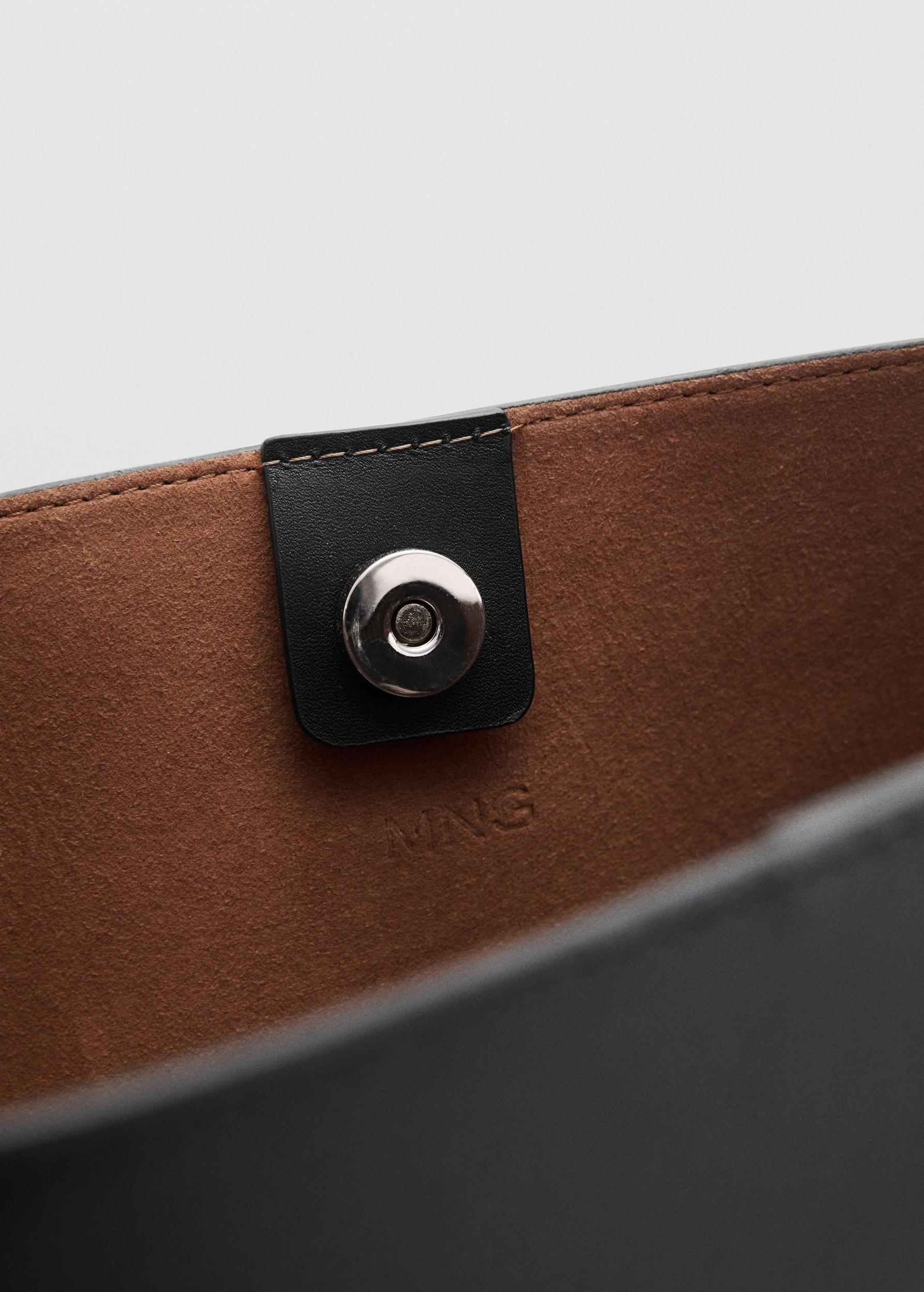 Leather shopper bag - Women | MANGO USA Product Image