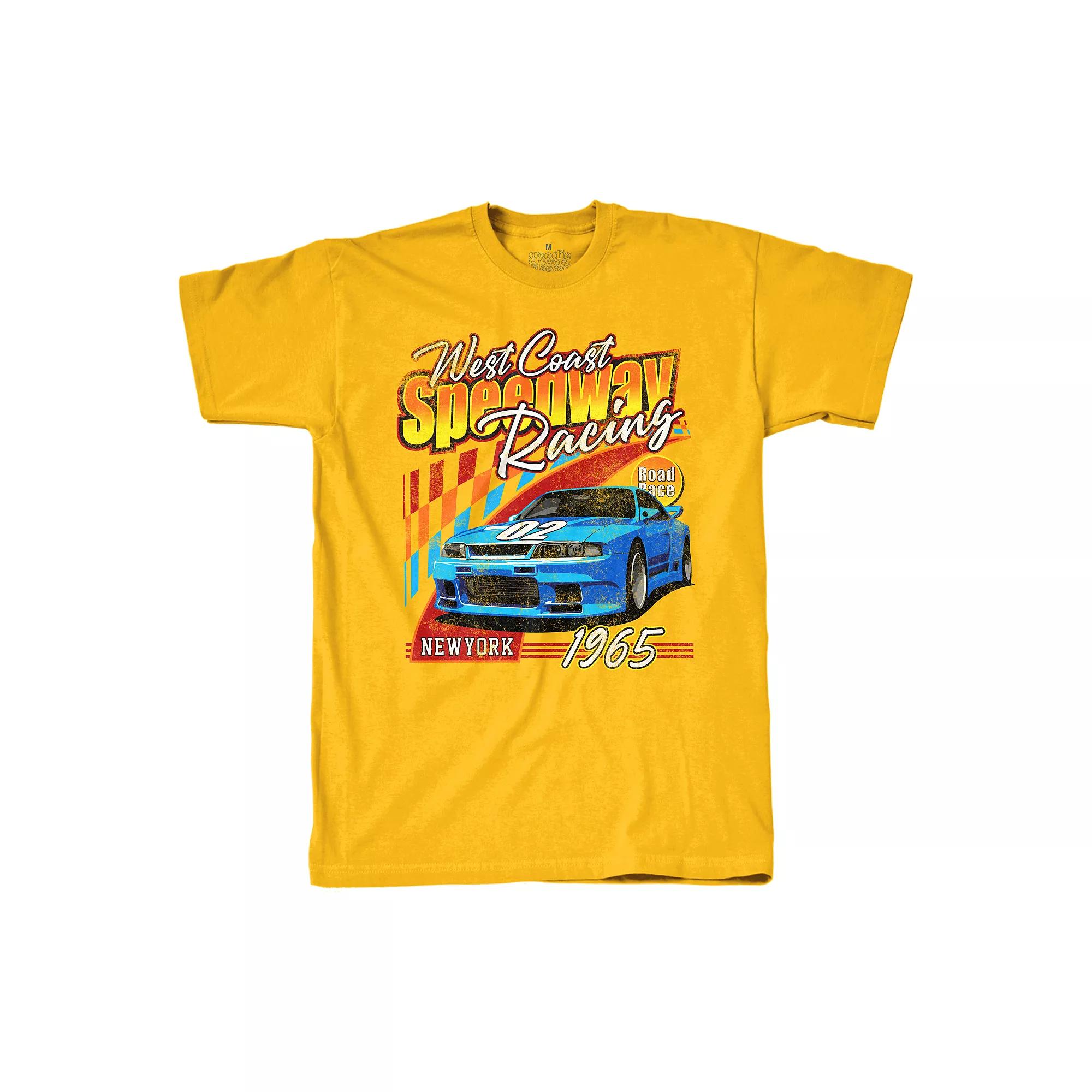 Men's West Coast Racing Graphic Tee, Size: Large, Gold Product Image
