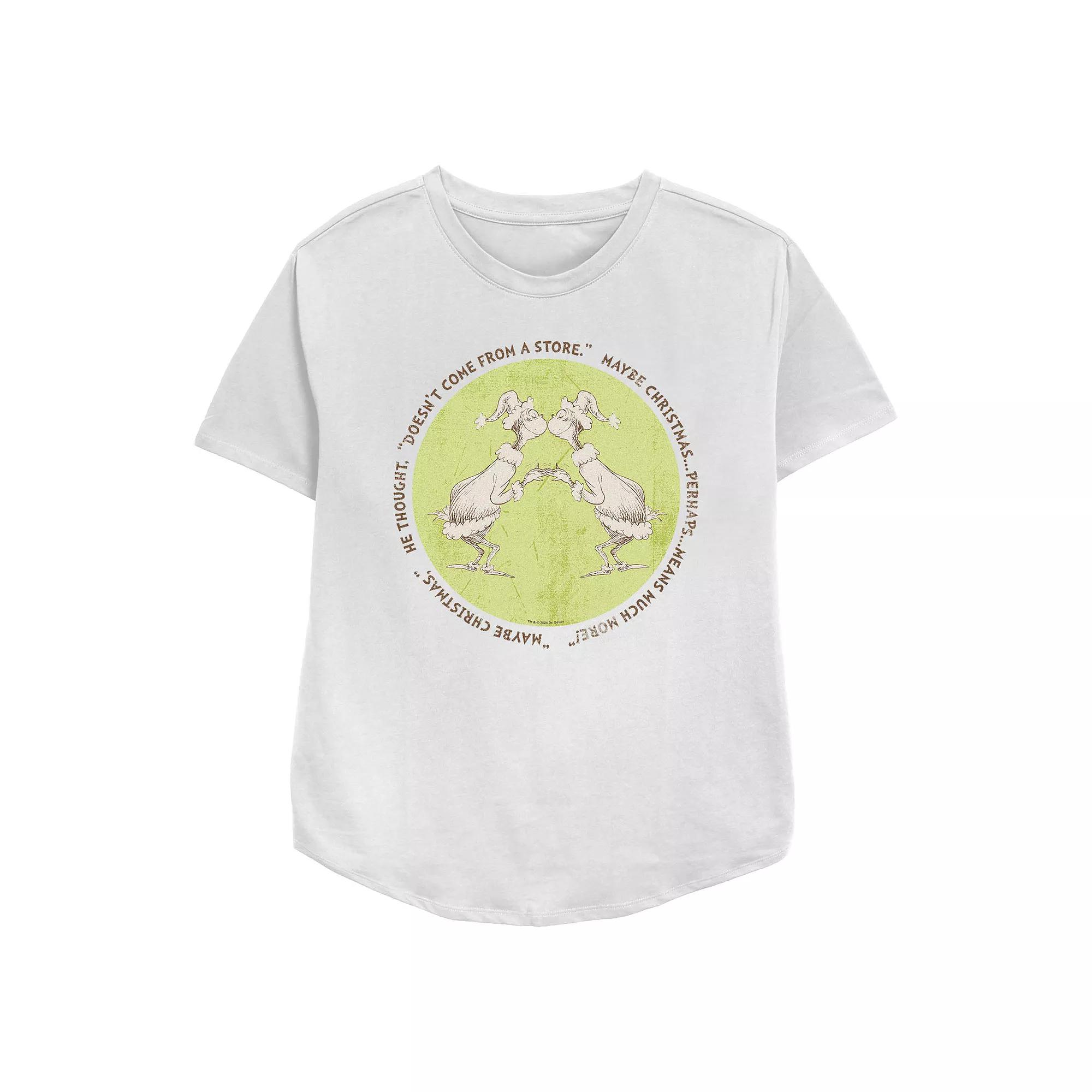Women's Dr. Seuss Grinch Maybe Christmas Doesn't Come From A Store Relaxed Fit Graphic Tee,  Product Image