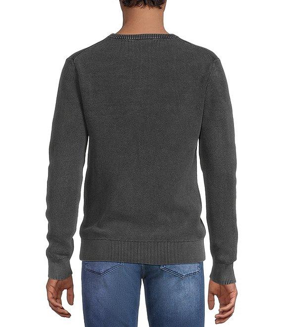 Rowm Long Sleeve Waffle Crew Neck Sweater Product Image
