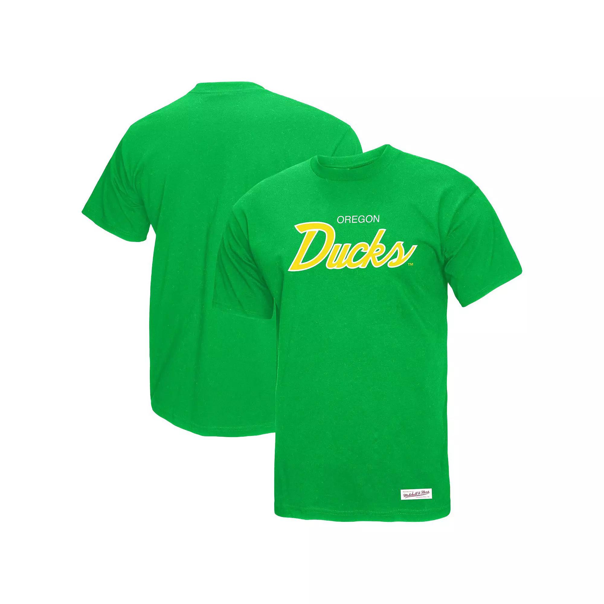 Men's Mitchell & Ness Green Oregon Ducks Elite Script T-Shirt,  Product Image