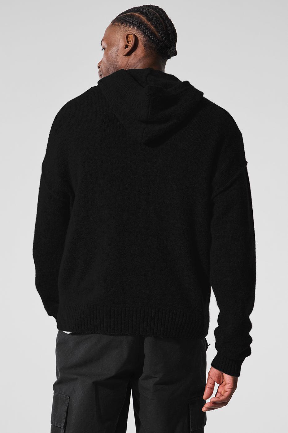 New Class Cashmere Full Zip Hoodie - Black Male Product Image