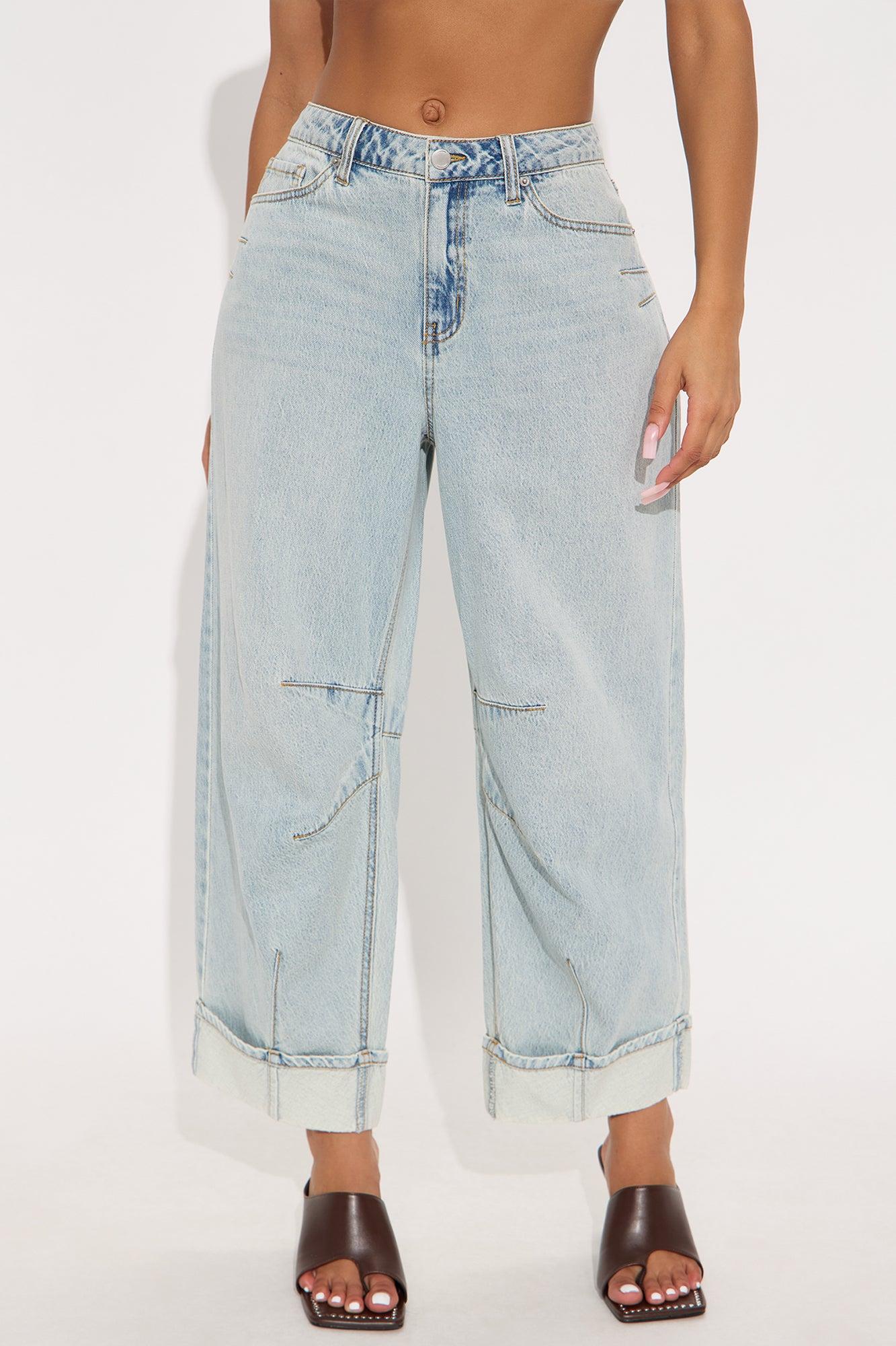 Brooklyn Barrel Leg Jeans - Light Wash Female Product Image