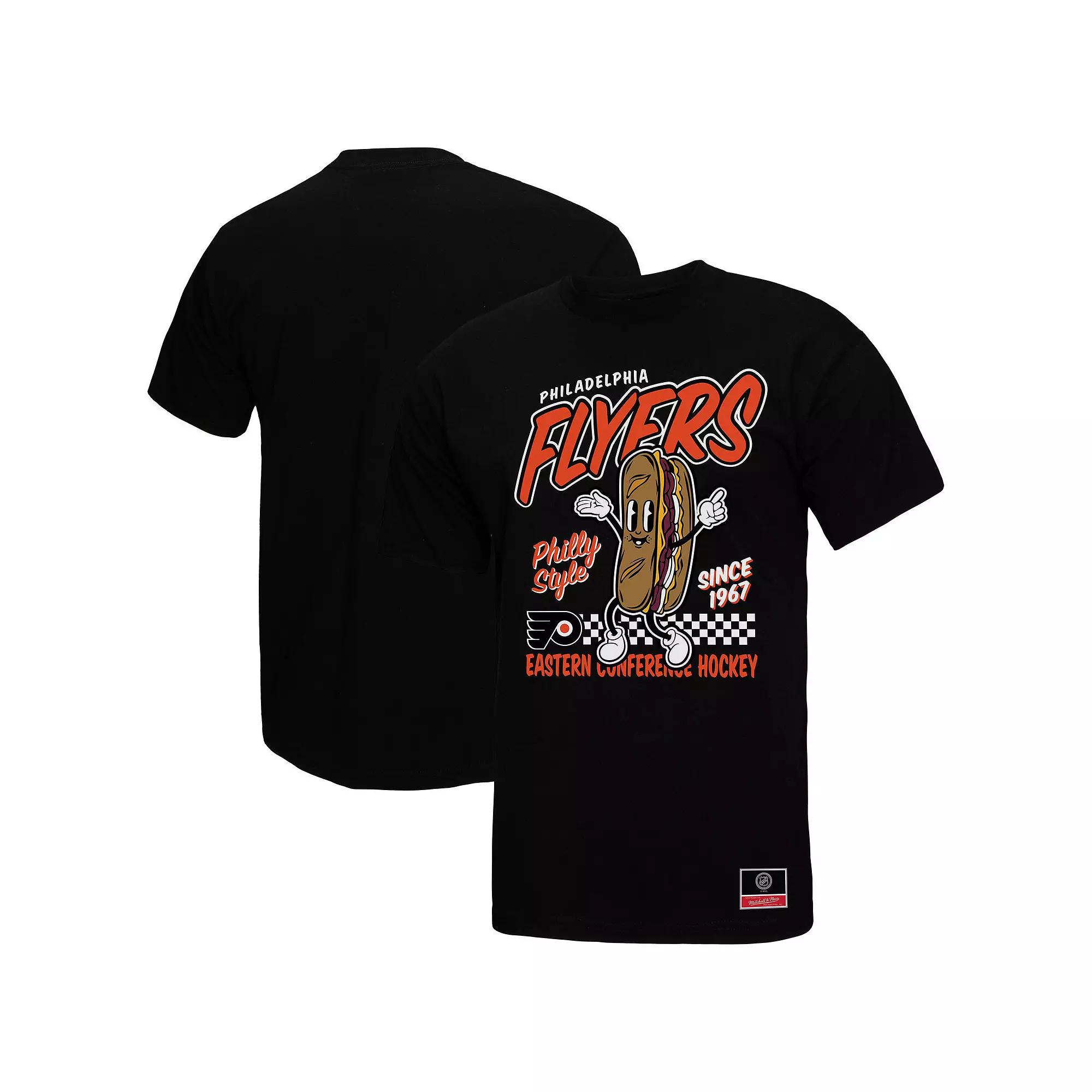 Men's Mitchell & Ness Black Philadelphia Flyers Local Food T-Shirt, Size: Medium, Fly Black Product Image