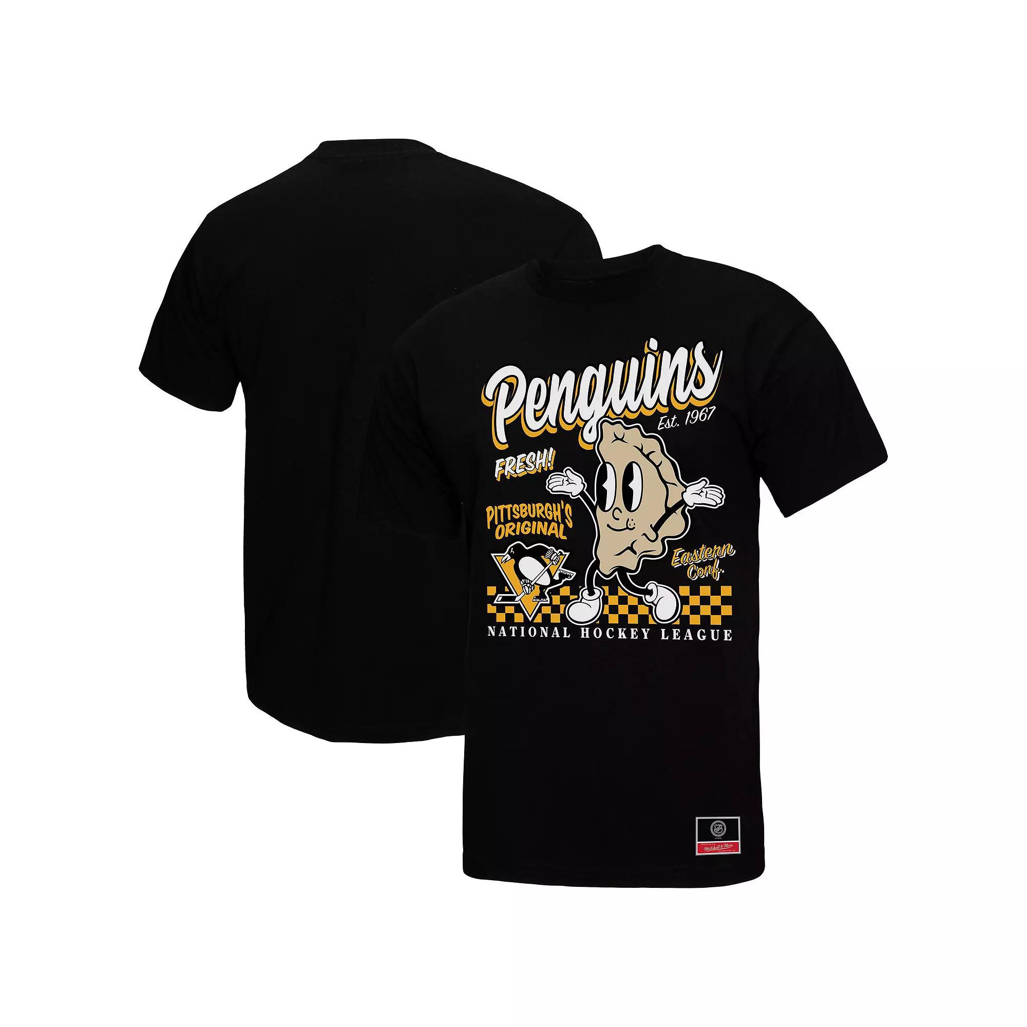 Men's Mitchell & Ness Black Pittsburgh Penguins Local Food T-Shirt, Size: 3XL Product Image
