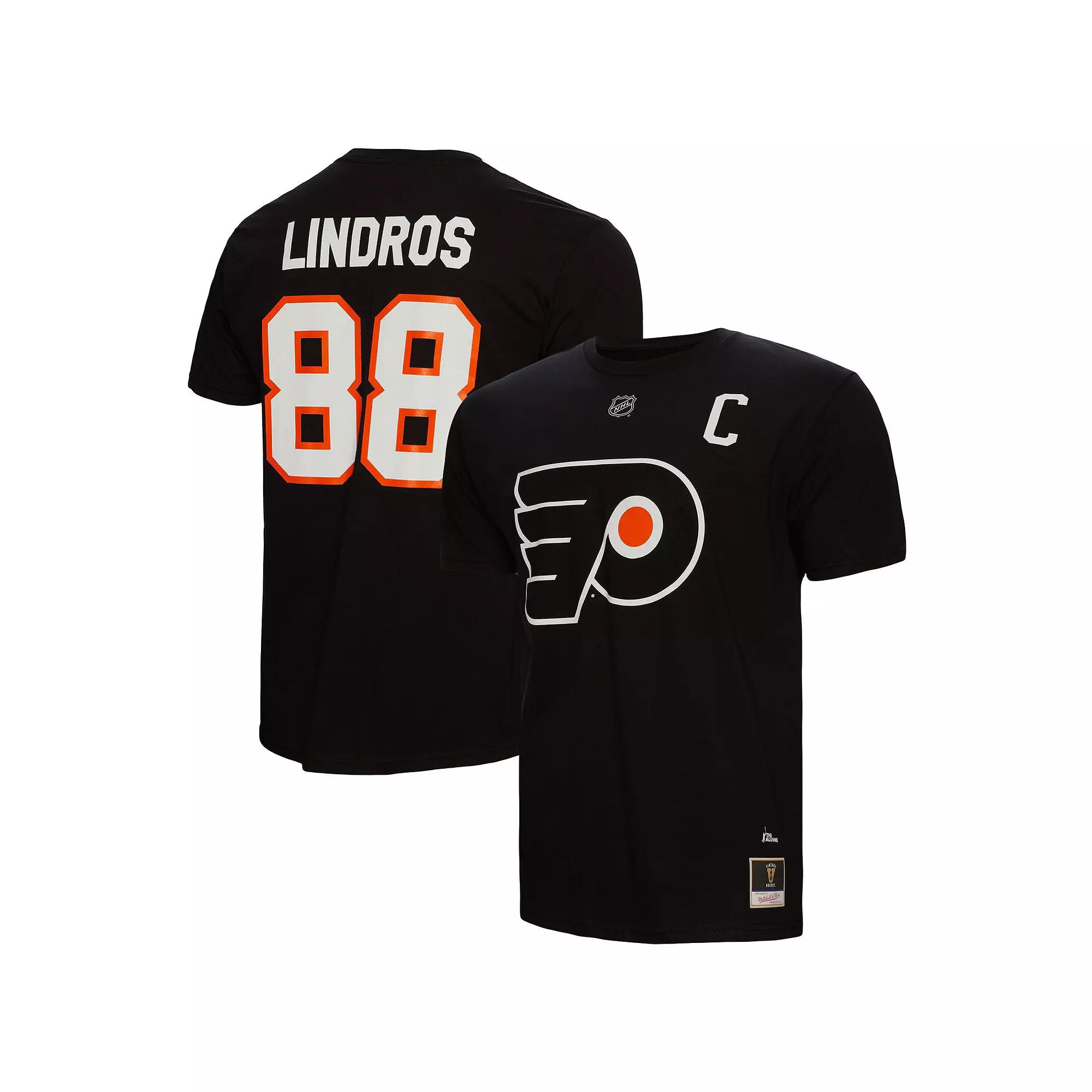 Men's Mitchell & Ness Eric Lindros Black Philadelphia Flyers Name & Number T-Shirt, Size: Small, Fly Black Product Image
