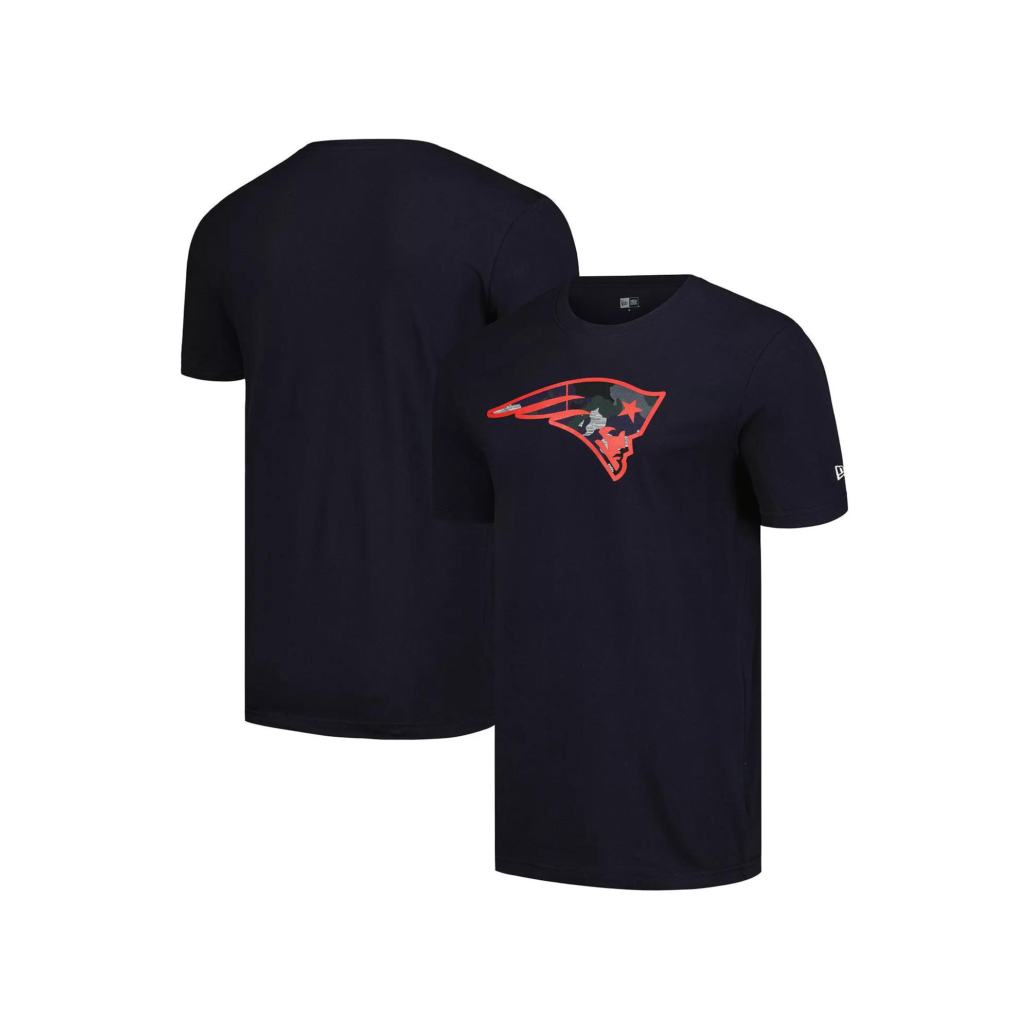 Men's New Era Navy New England Patriots Camo Logo T-Shirt, Size: Medium, Blue Product Image