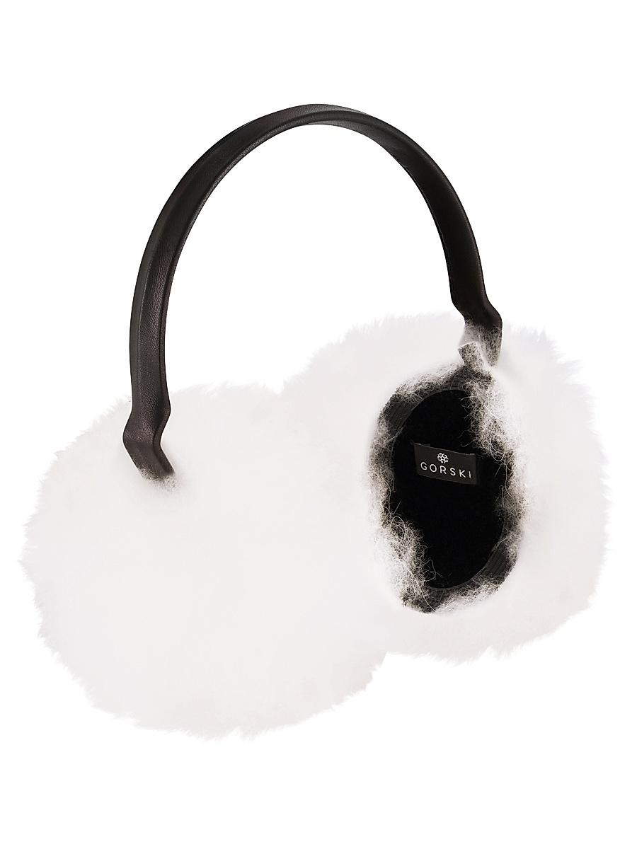 Womens Select Cashmere Goat Earmuffs with Leather Frame Product Image