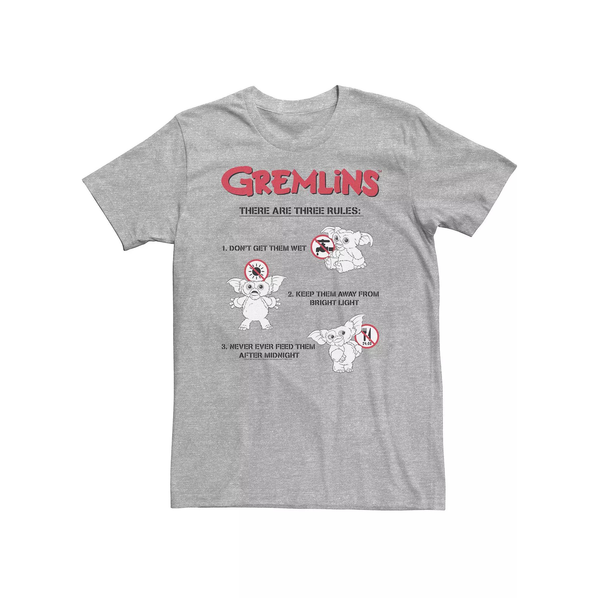 Big & Tall Gremlins There Are Three Rules Tee, Men's,  Product Image